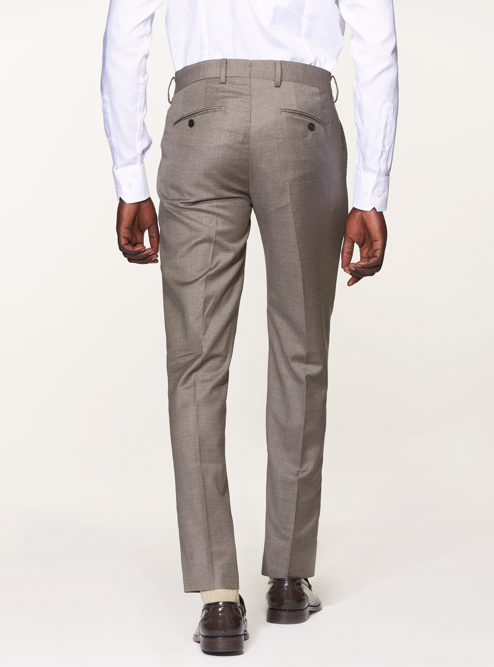 Pantaloni per abito in pura lana superfine 110's Vitale Barberis Canonico, SABBIA