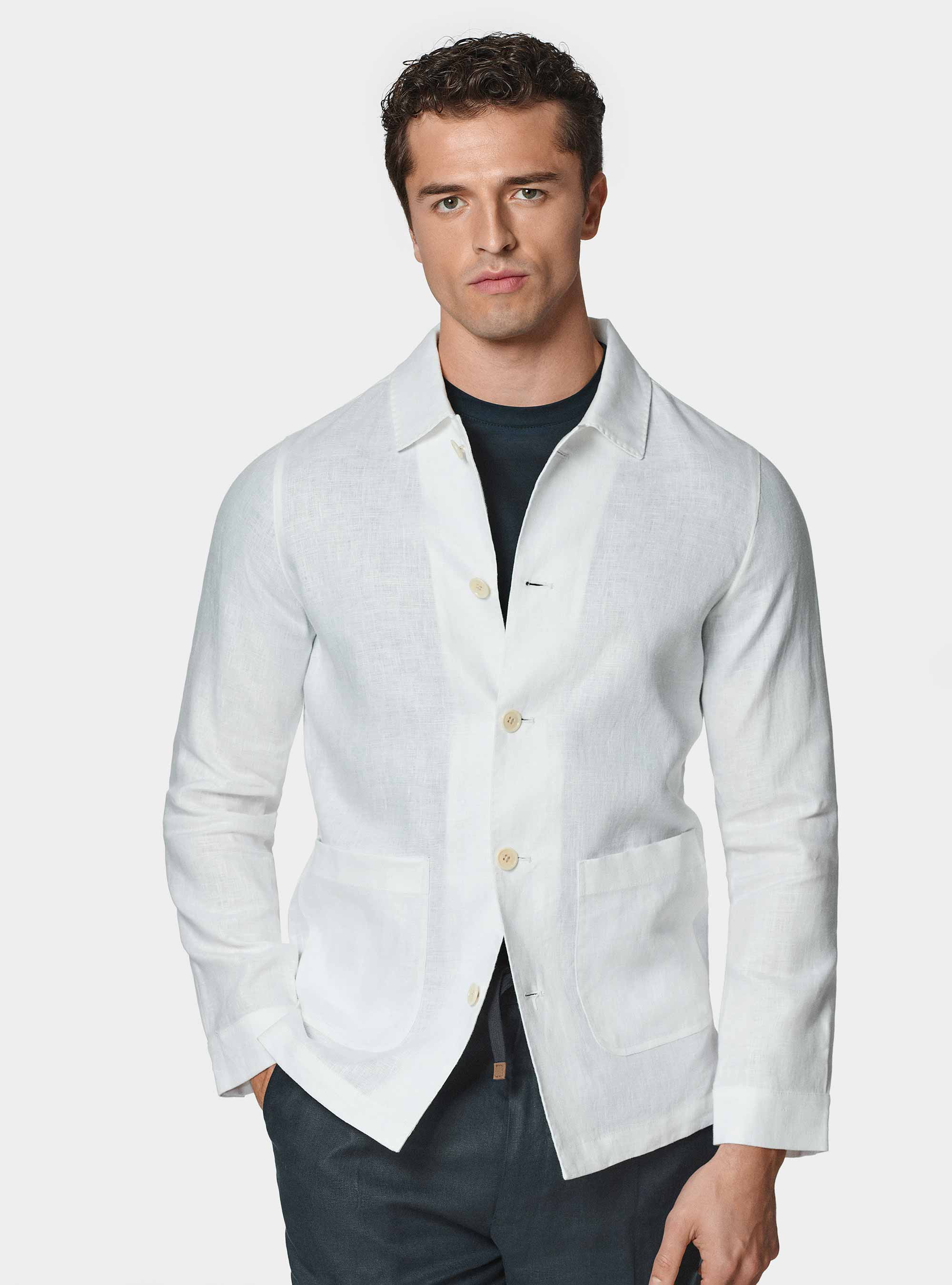 Veste chemise en lin pur