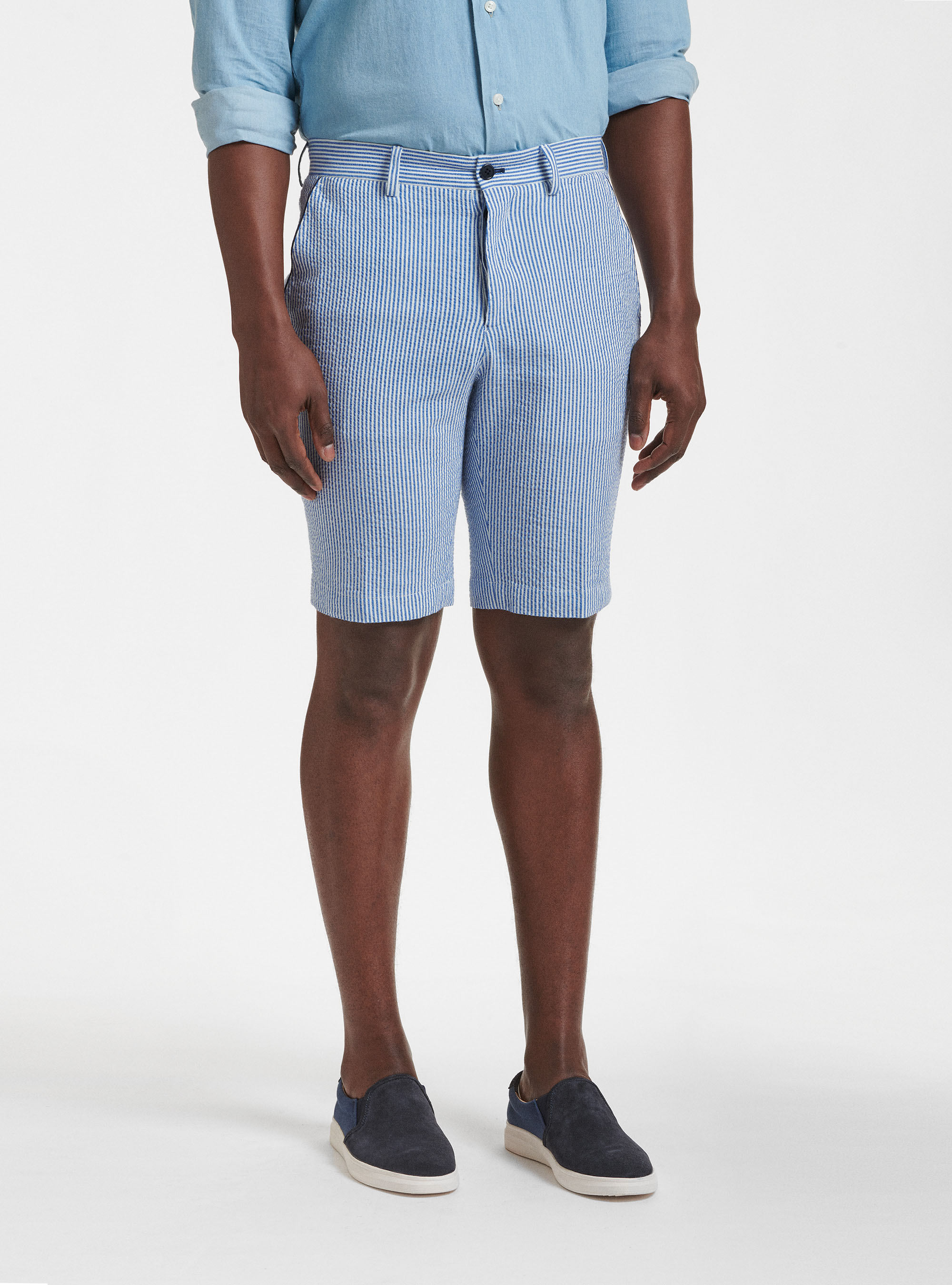 Bermuda seersucker a righe