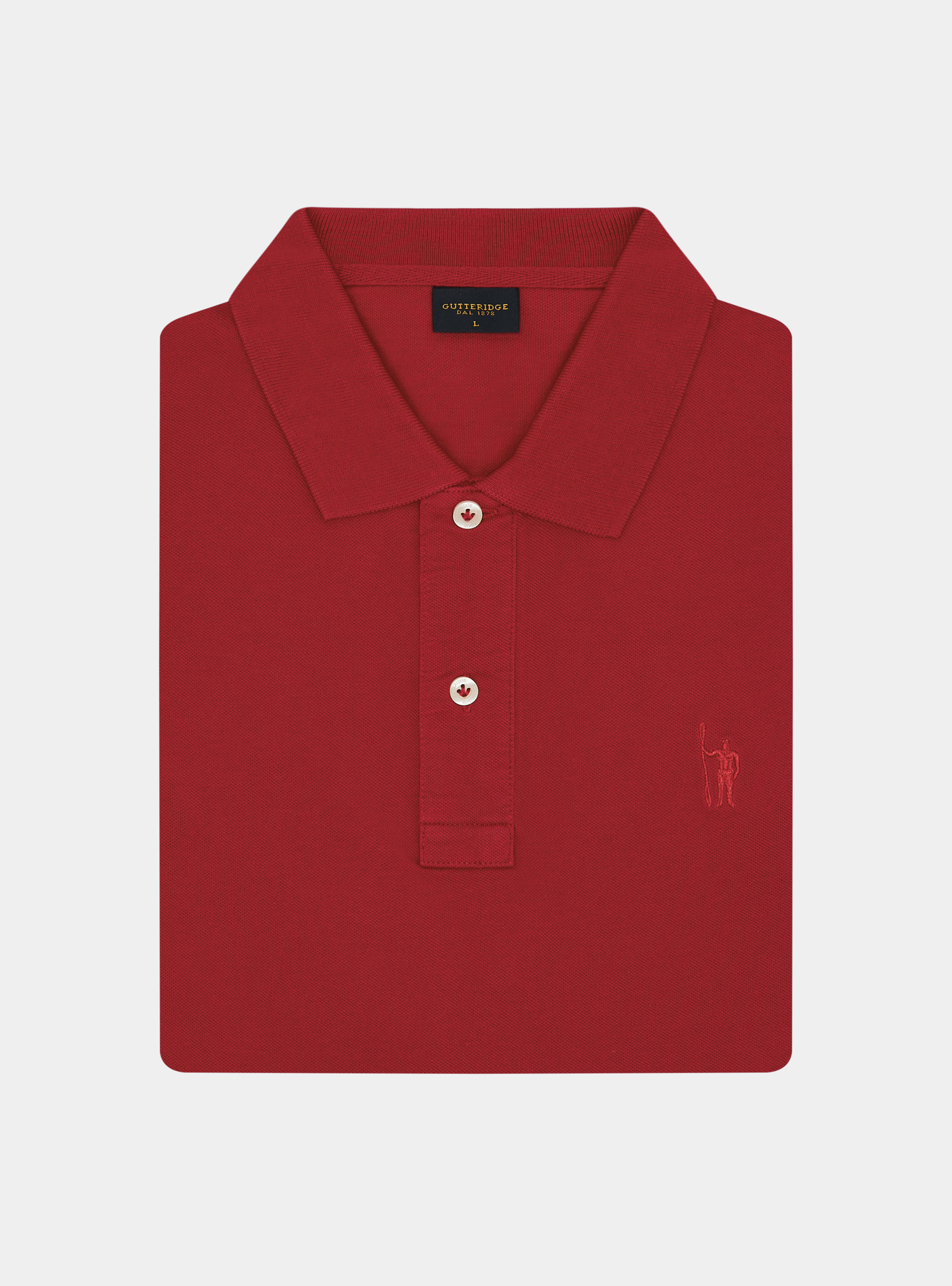 Polo classique en piqu&eacute;, ROUGE