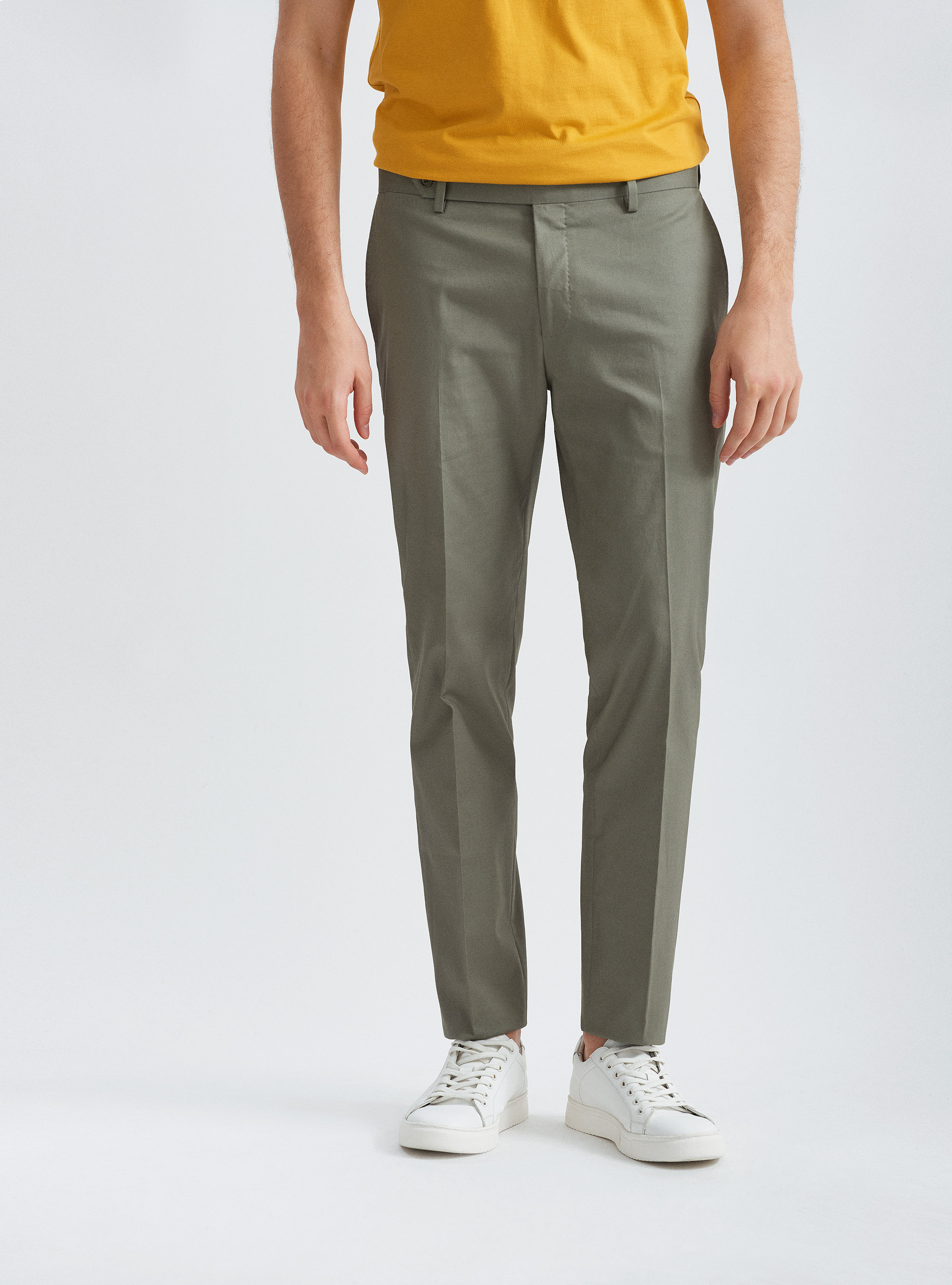 Pantaloni per abito in cotone stretch armaturato