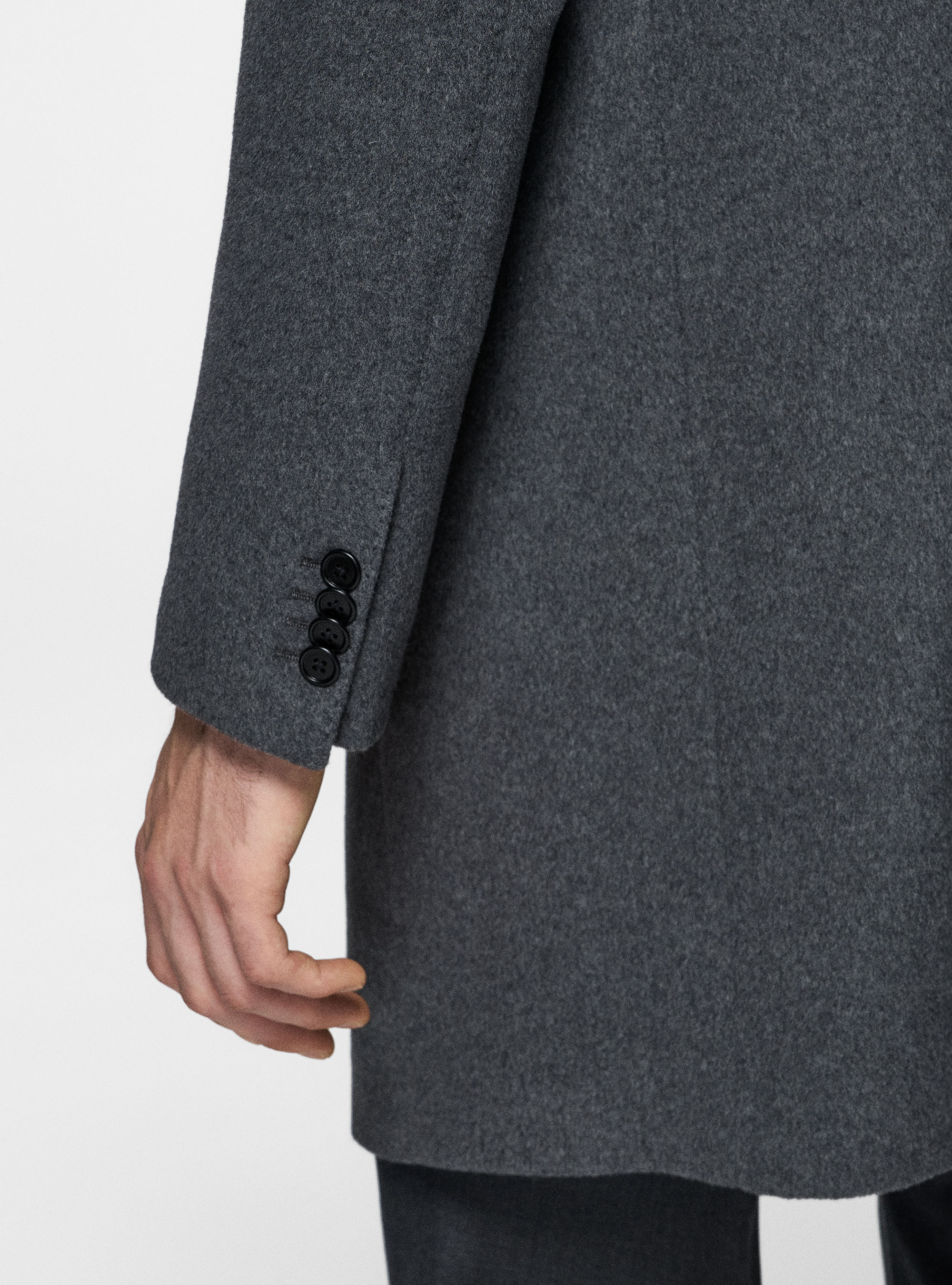 Cappotto in lana e cashmere, ASFALTO