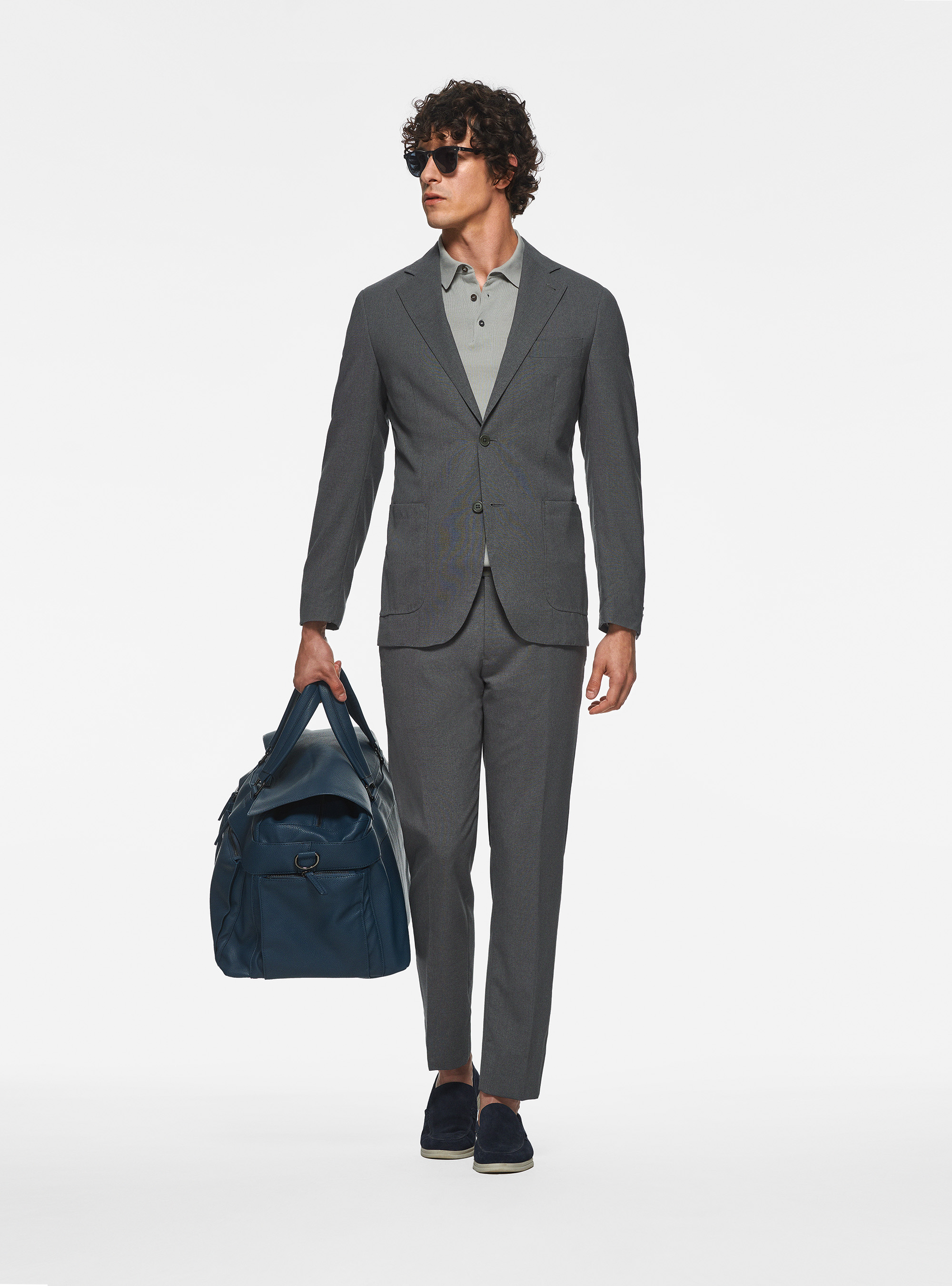 Giacca travel in pura lana Cerruti, GRIGIO CHIARO