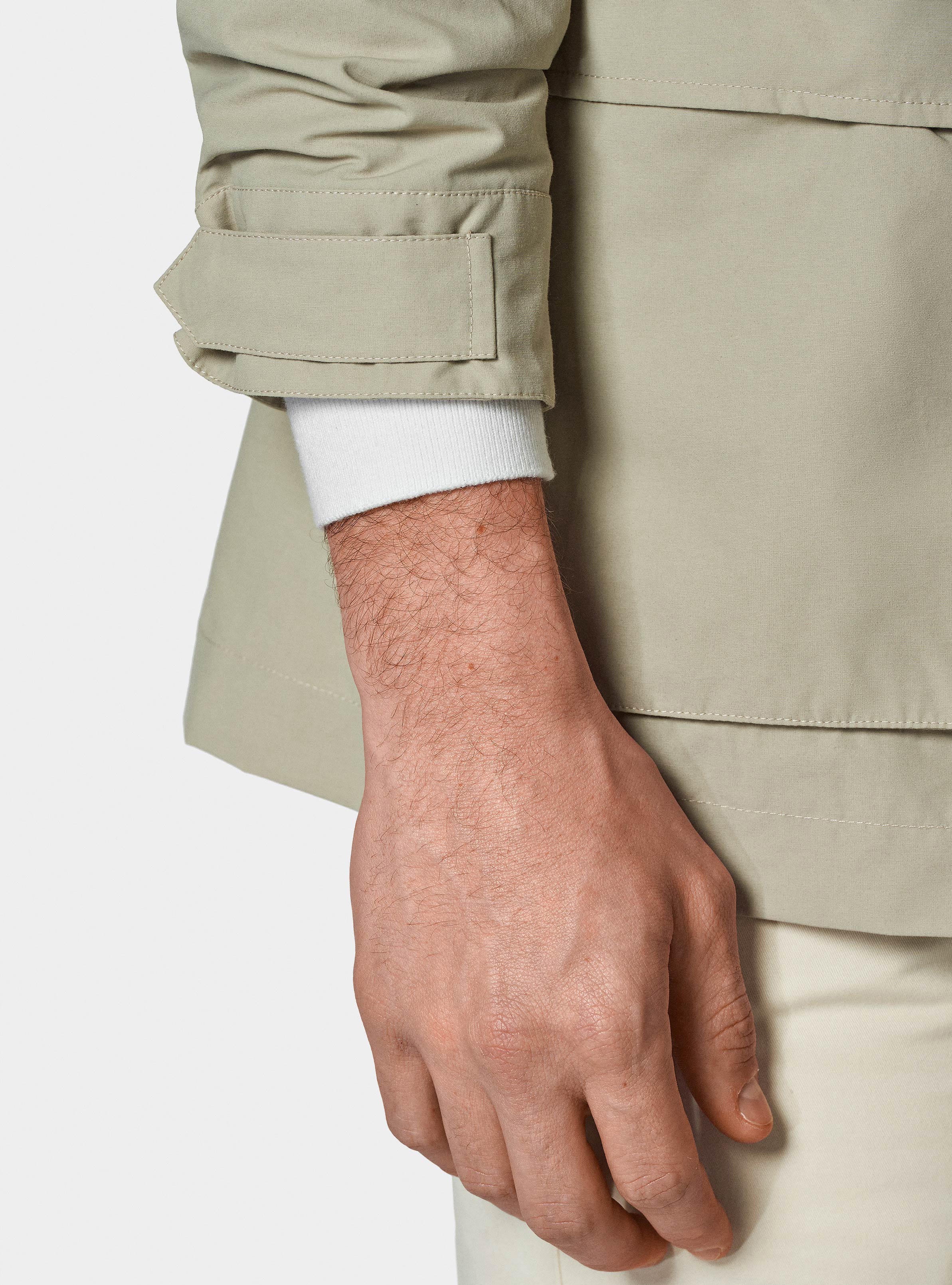 Field jacket in misto cotone nylon, SAND