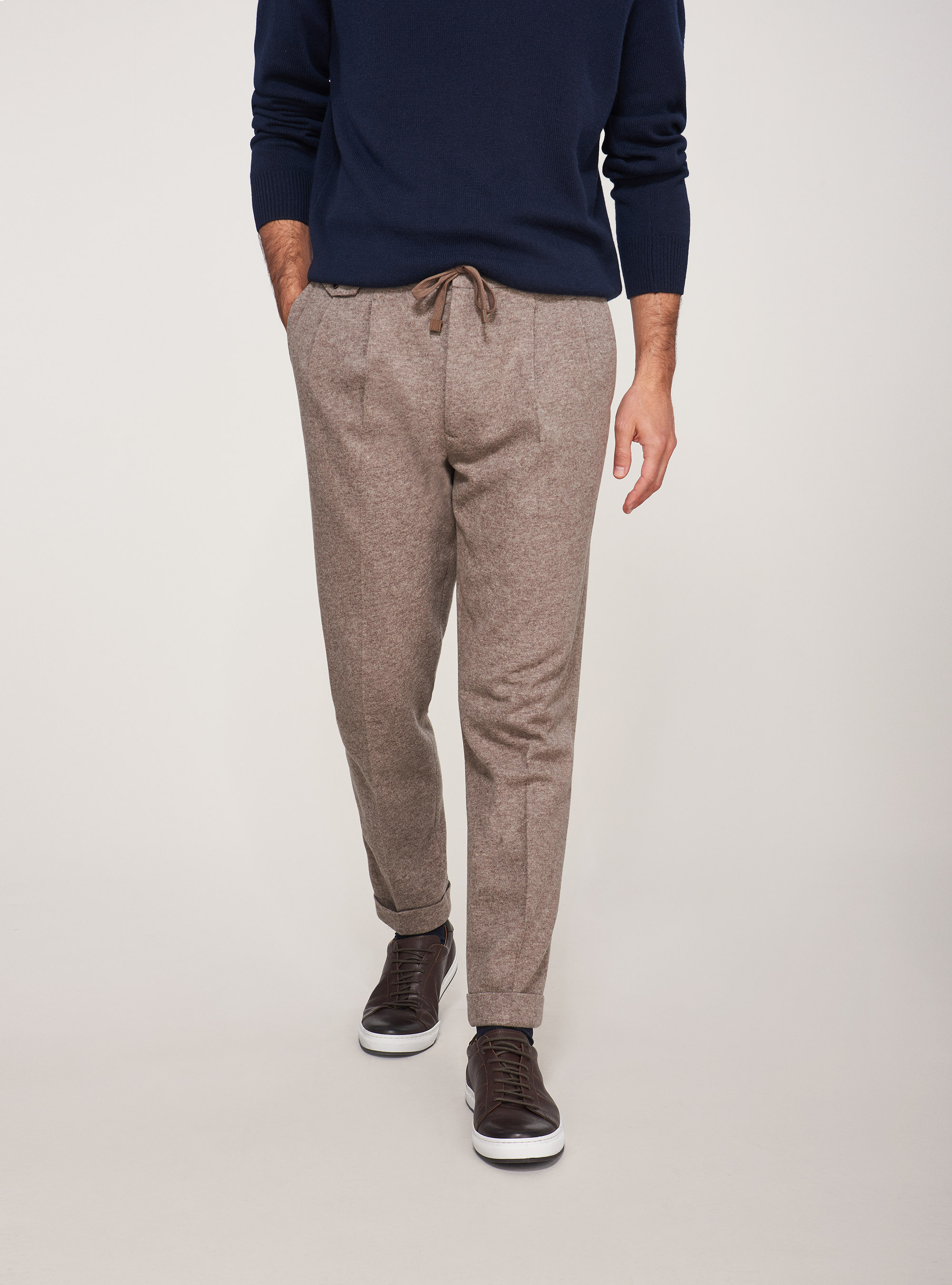 Hopsack Drawstring Trousers  Endource