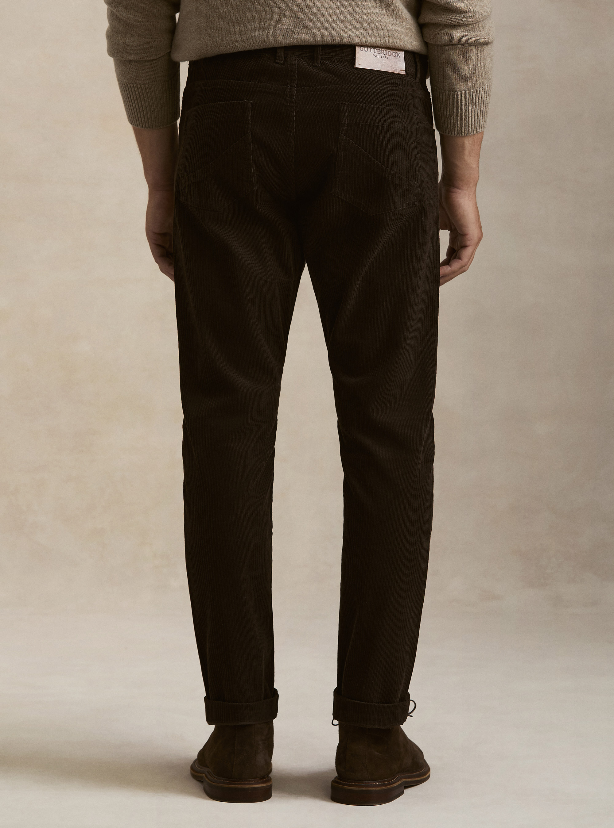 5-pocket corduroy trousers, BROWN