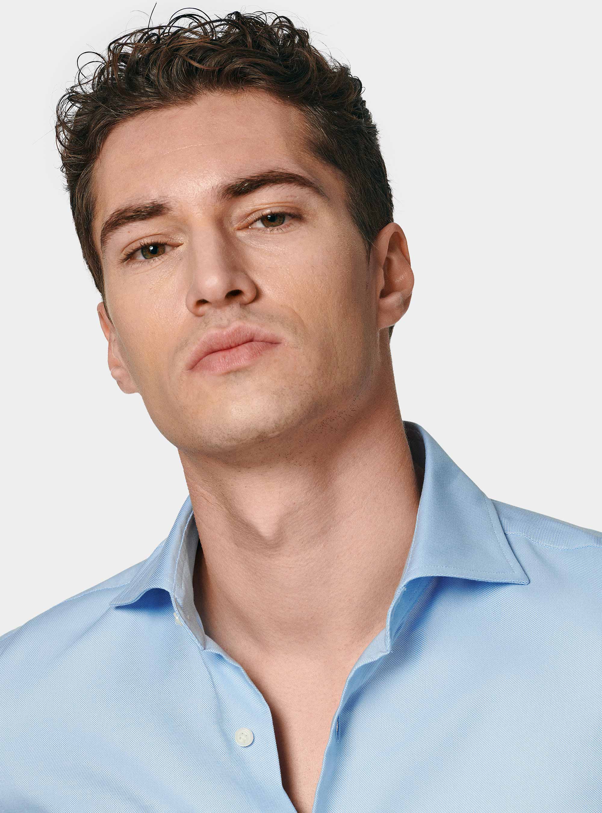 Chemise en coton oxford, BLEU CIEL