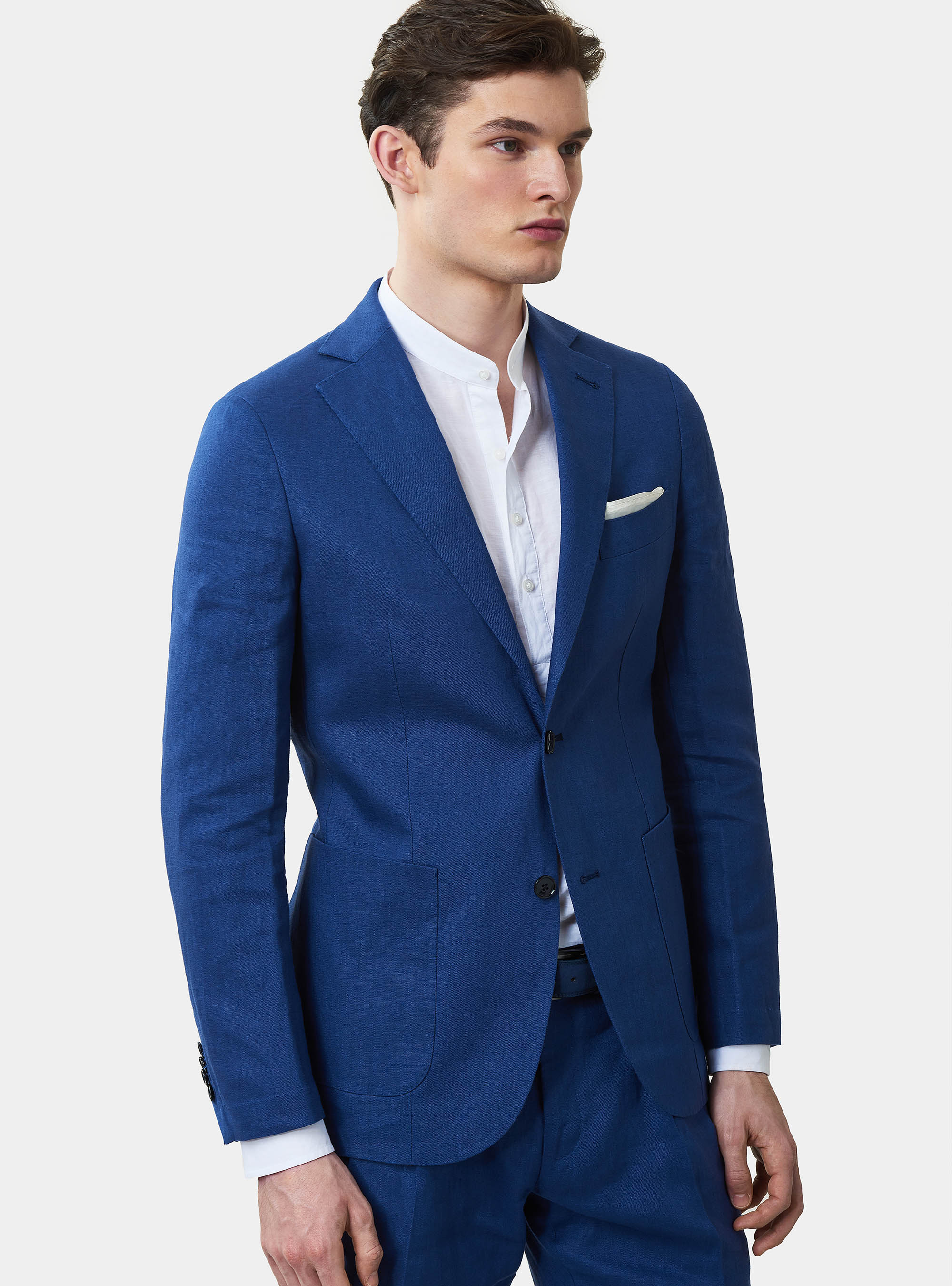 Giacca per abito in puro lino, BLU