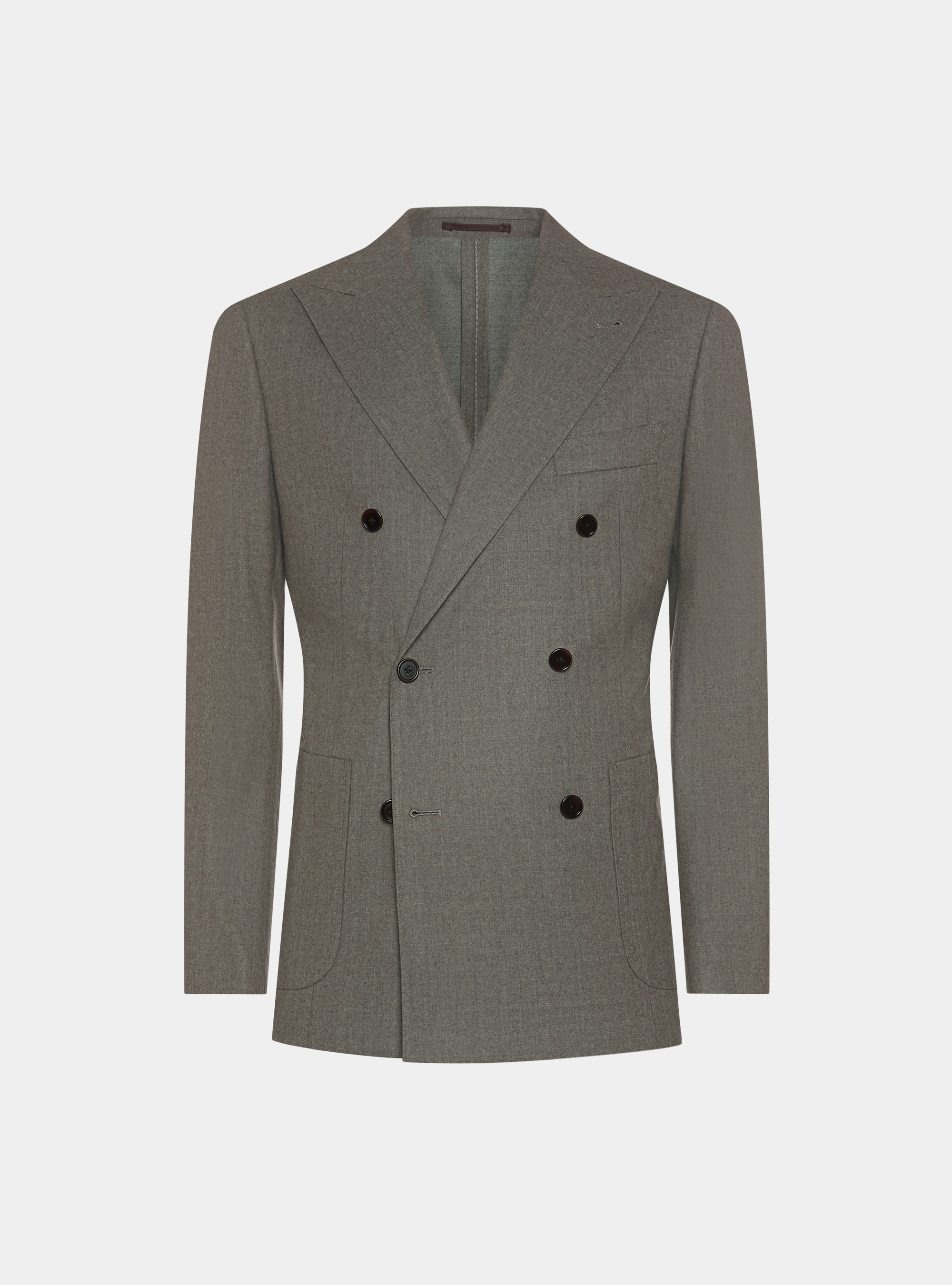 Giacca doppiopetto in flanella Vitale Barberis Canonico, SABBIA