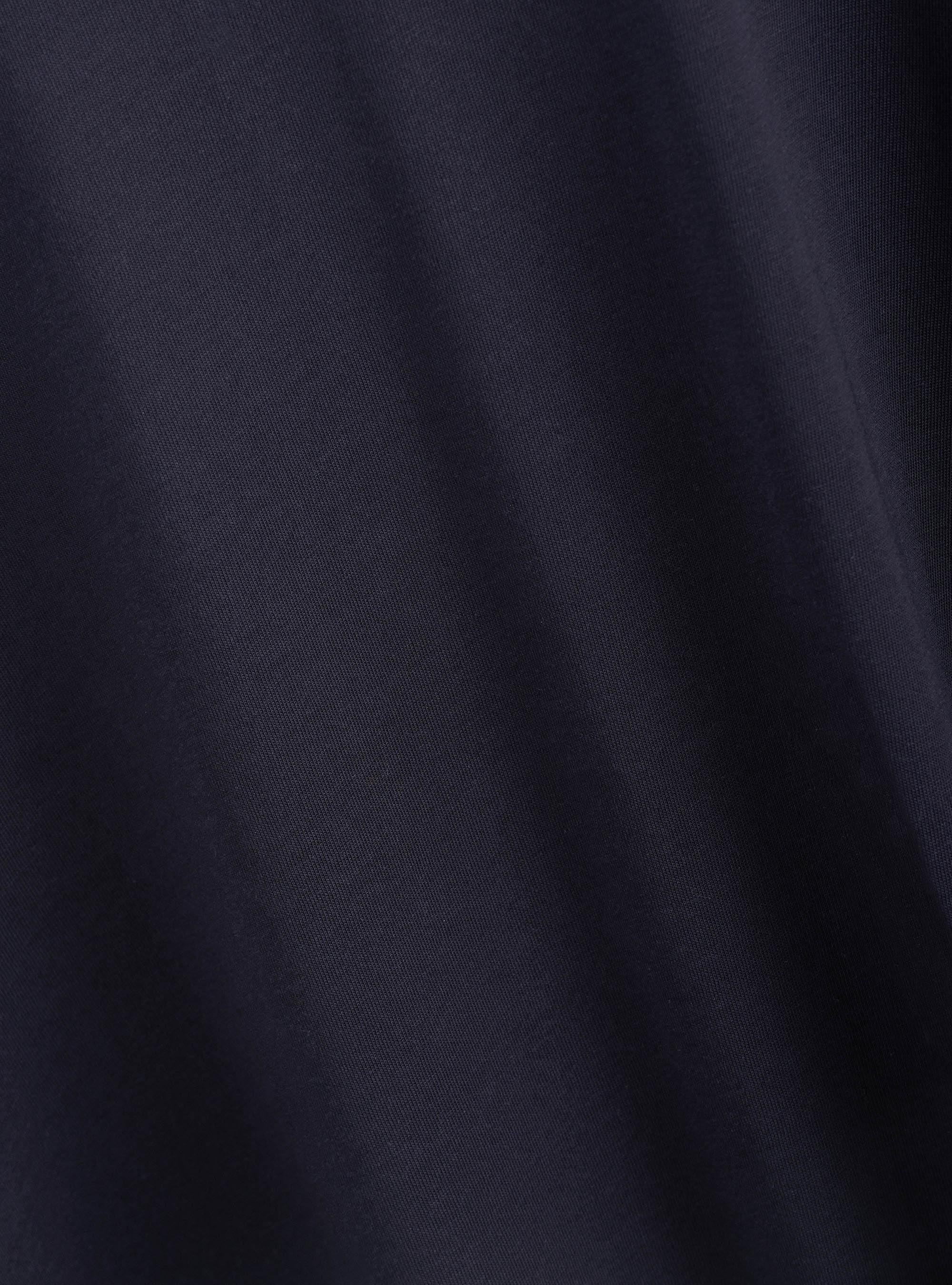 Supima cotton jersey long-sleeved T-shirt, NAVY BLUE
