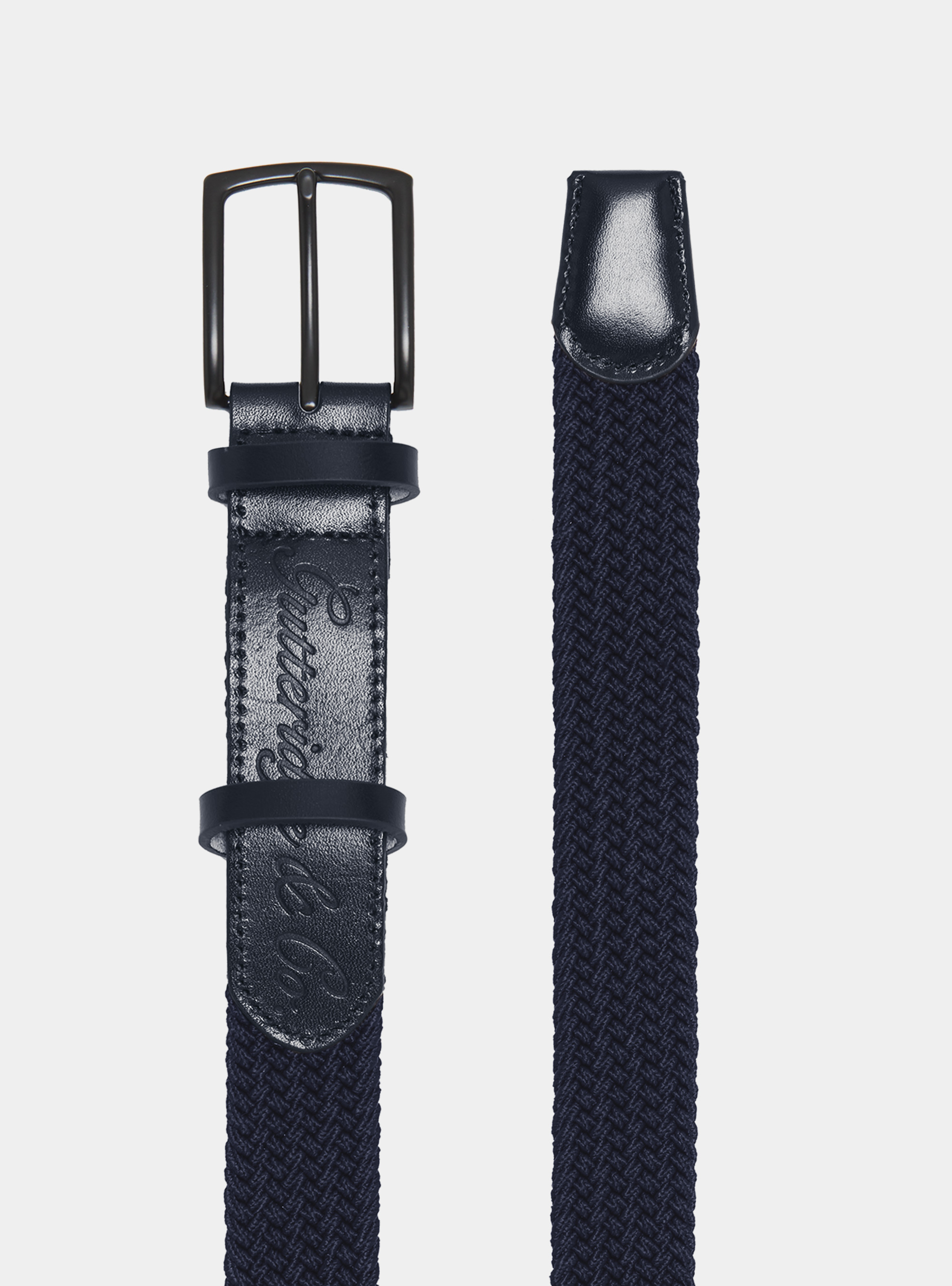 Ceinture élastique tressée, BLEU MARINE