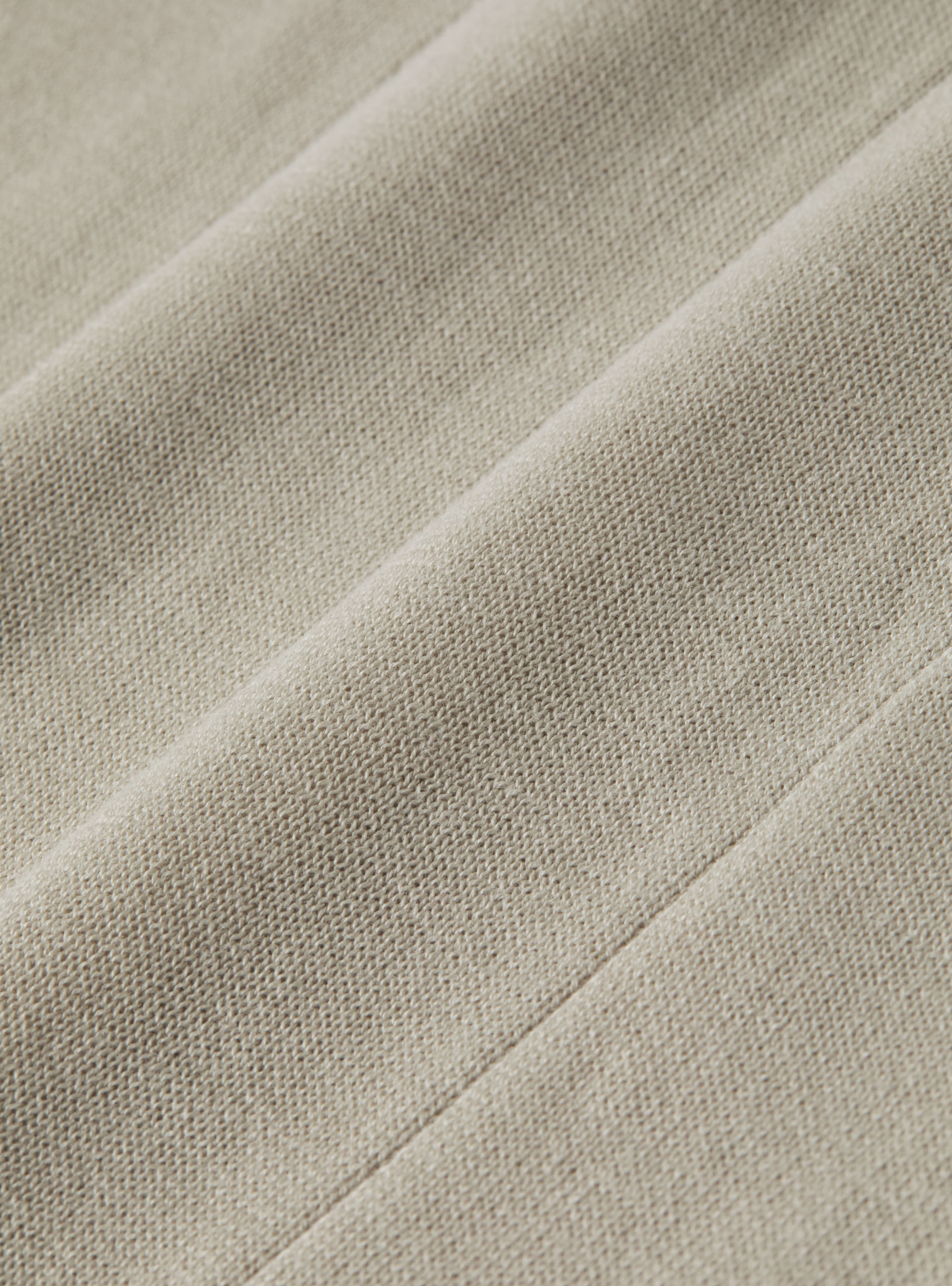 Maglia in puro cotone costa piatta, ECRU