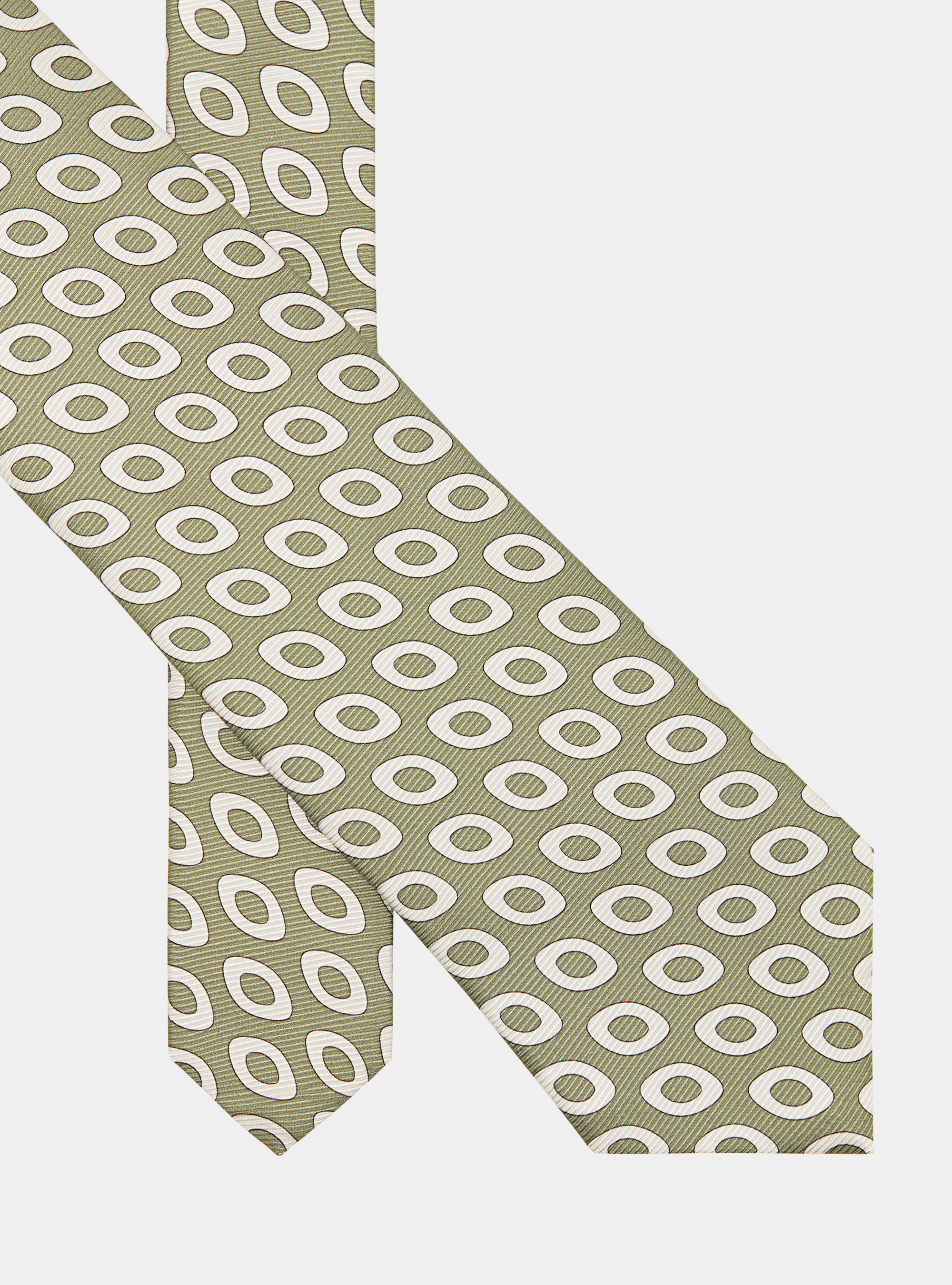 Cravatta in seta stampata, SALVIA 0602C