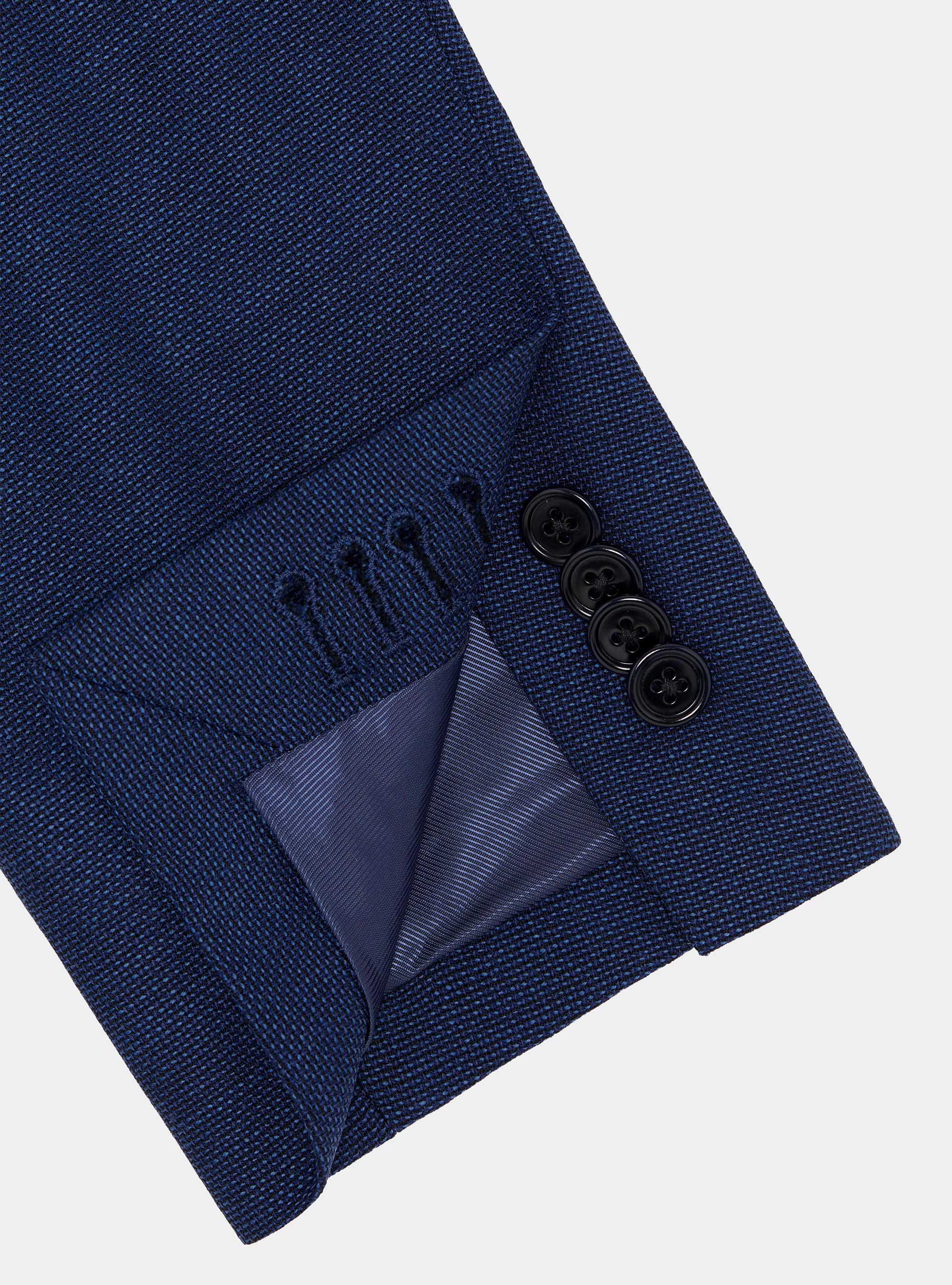 Pure wool hopsack blazer, BLUE