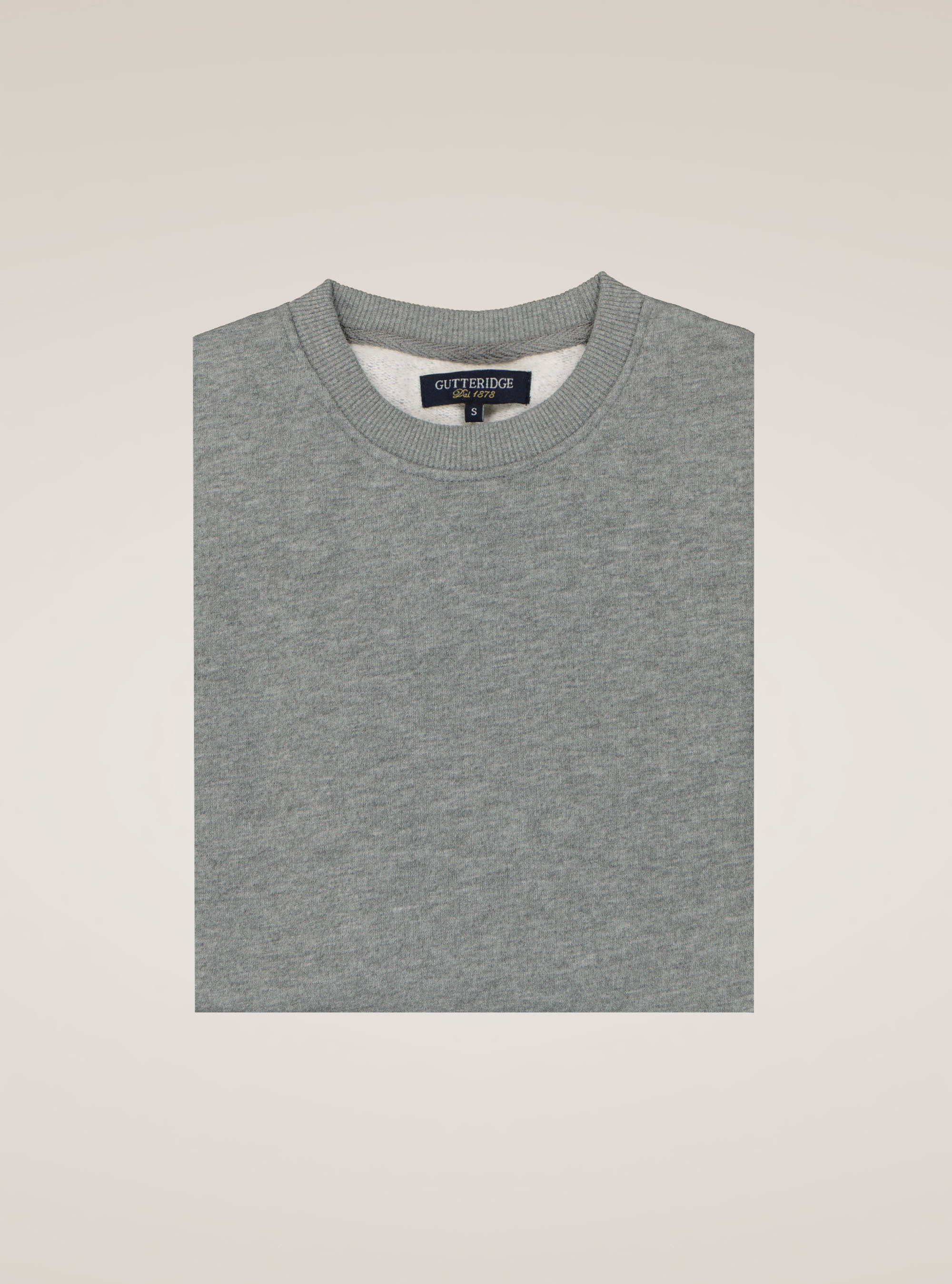 Felpa girocollo in misto cotone, GRIGIO CHIARO