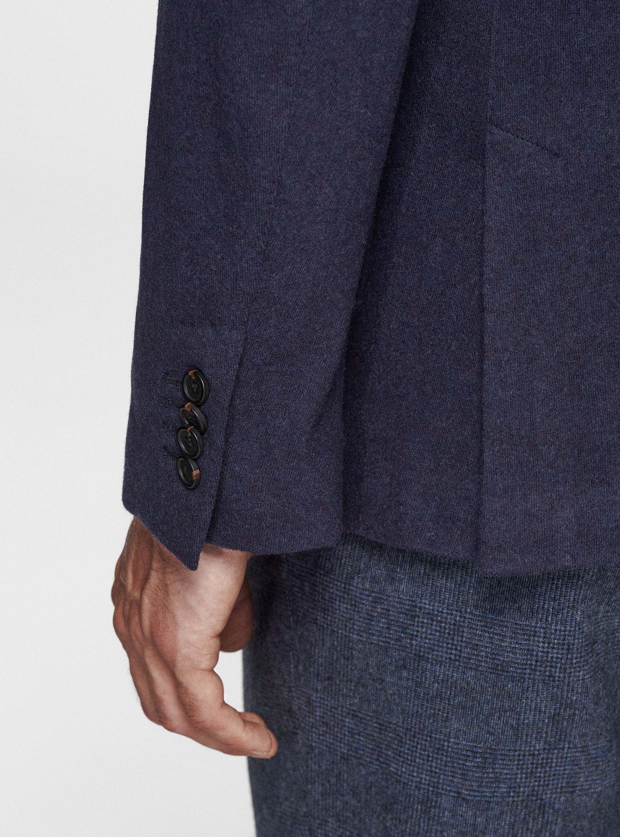 Giacca in jersey di lana, BLU NAVY