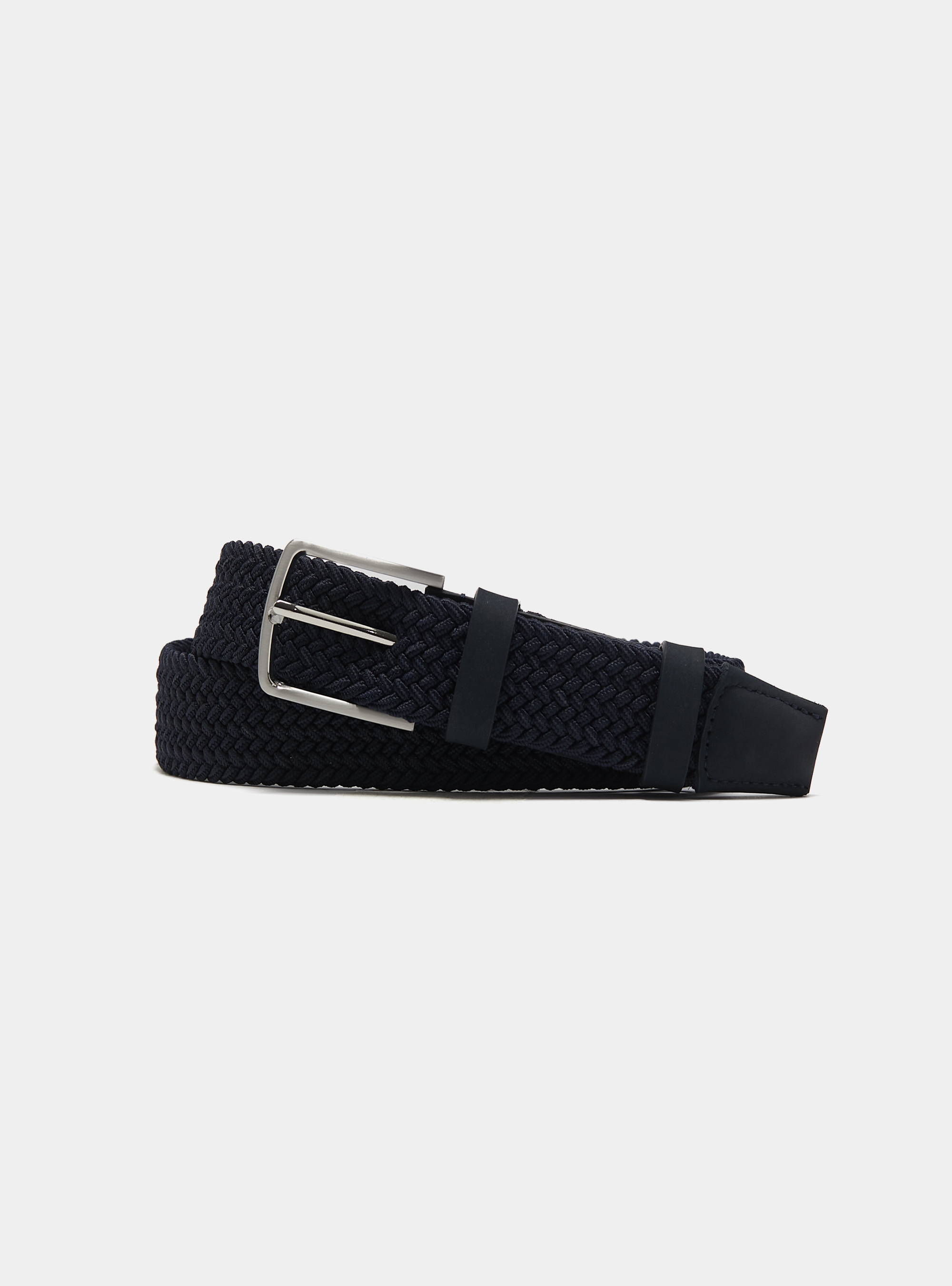 Ceinture élastique unie, BLEU MARINE