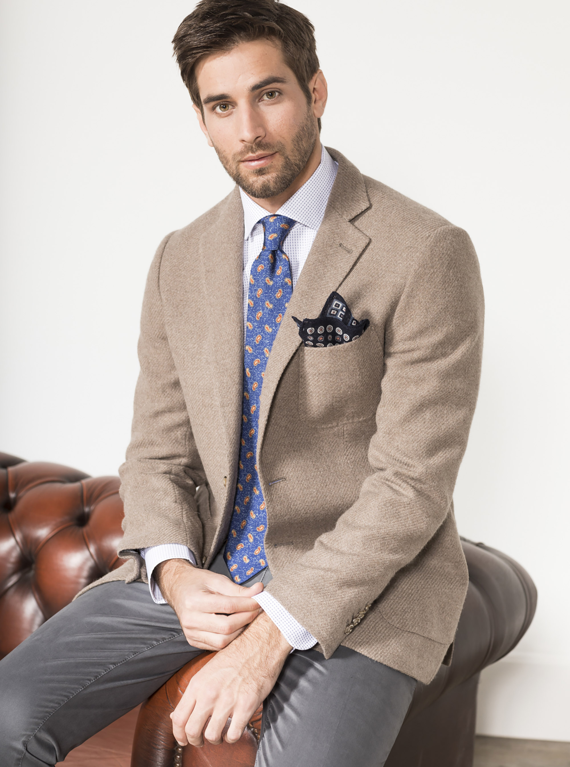 Einreihige Wollmischjacke, SABBIA 0561C