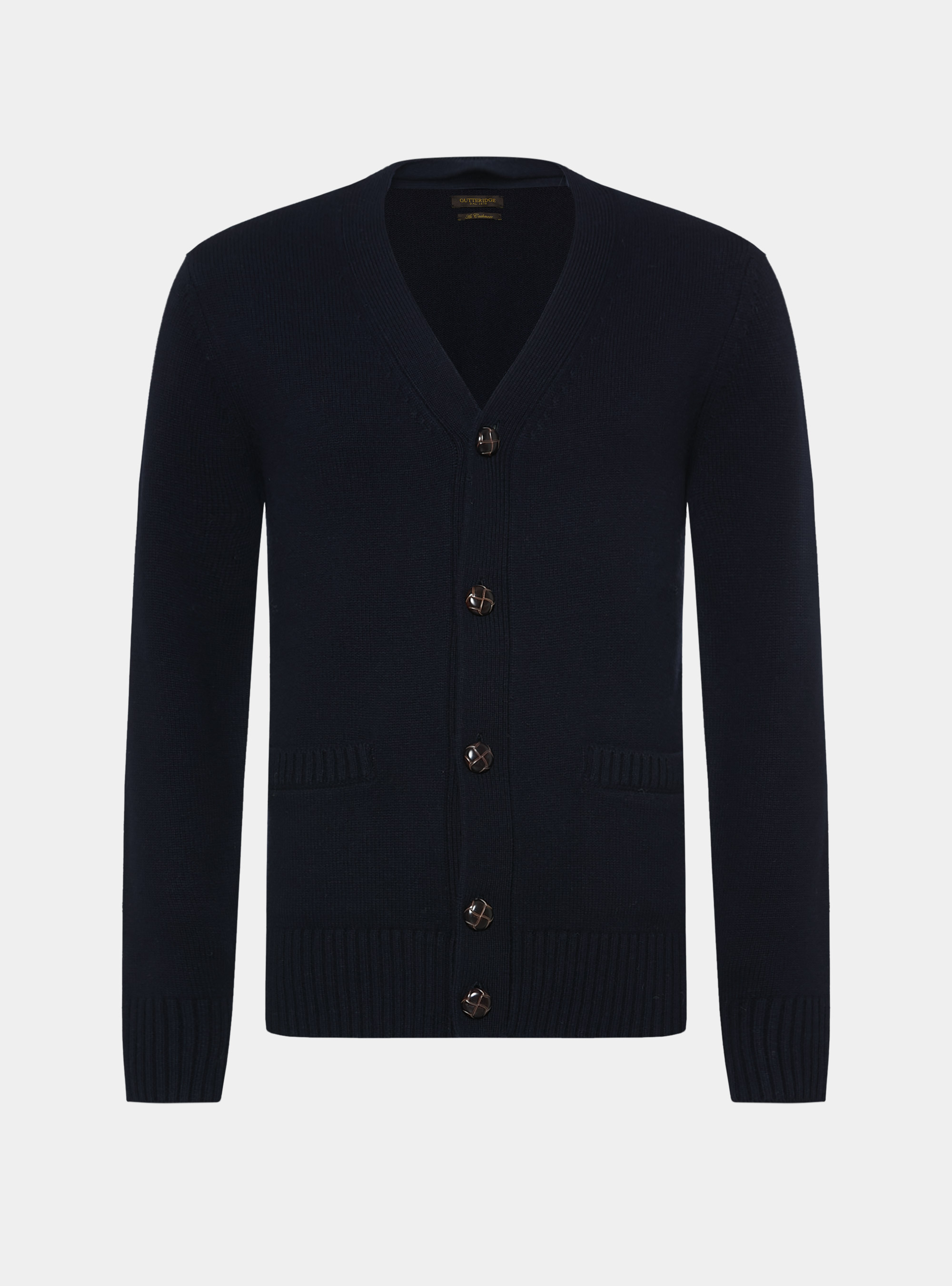 Cardigan in maglia in lambswool, BLU NAVY