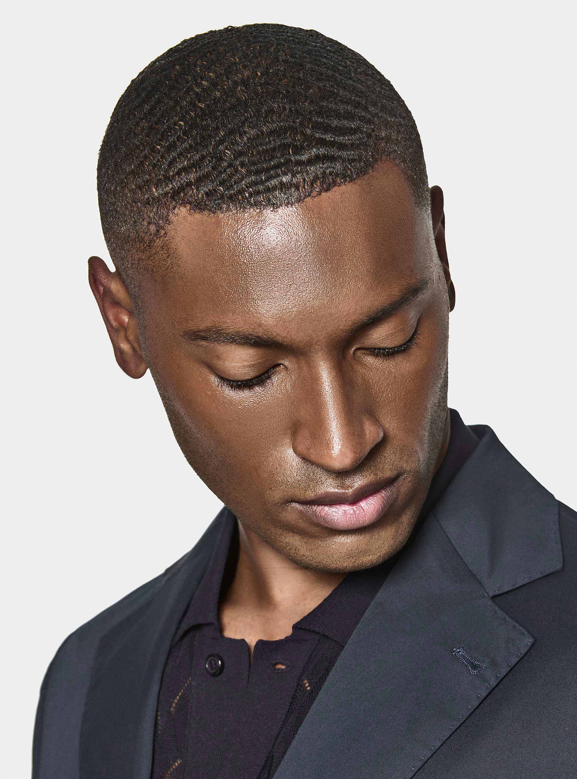 Cotton poplin blazer, NAVY BLUE