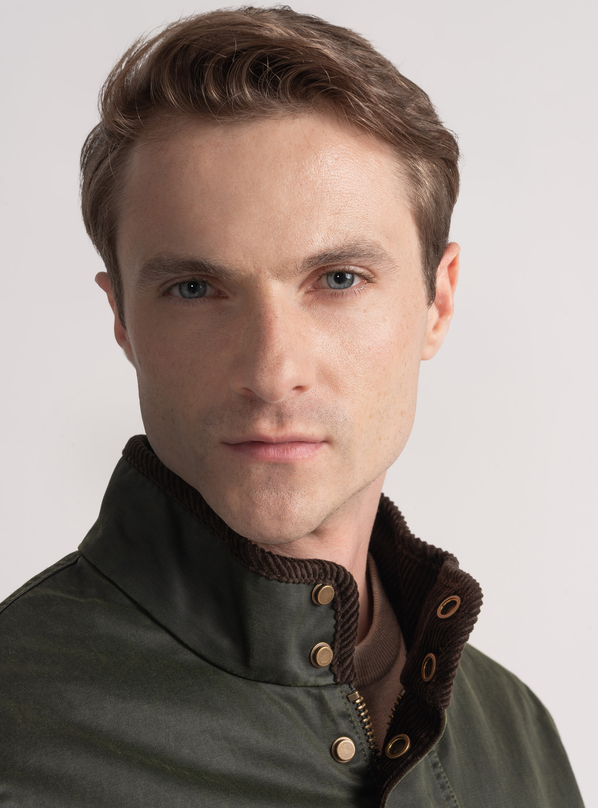 Field jacket in tela cerata di cotone, VERDE