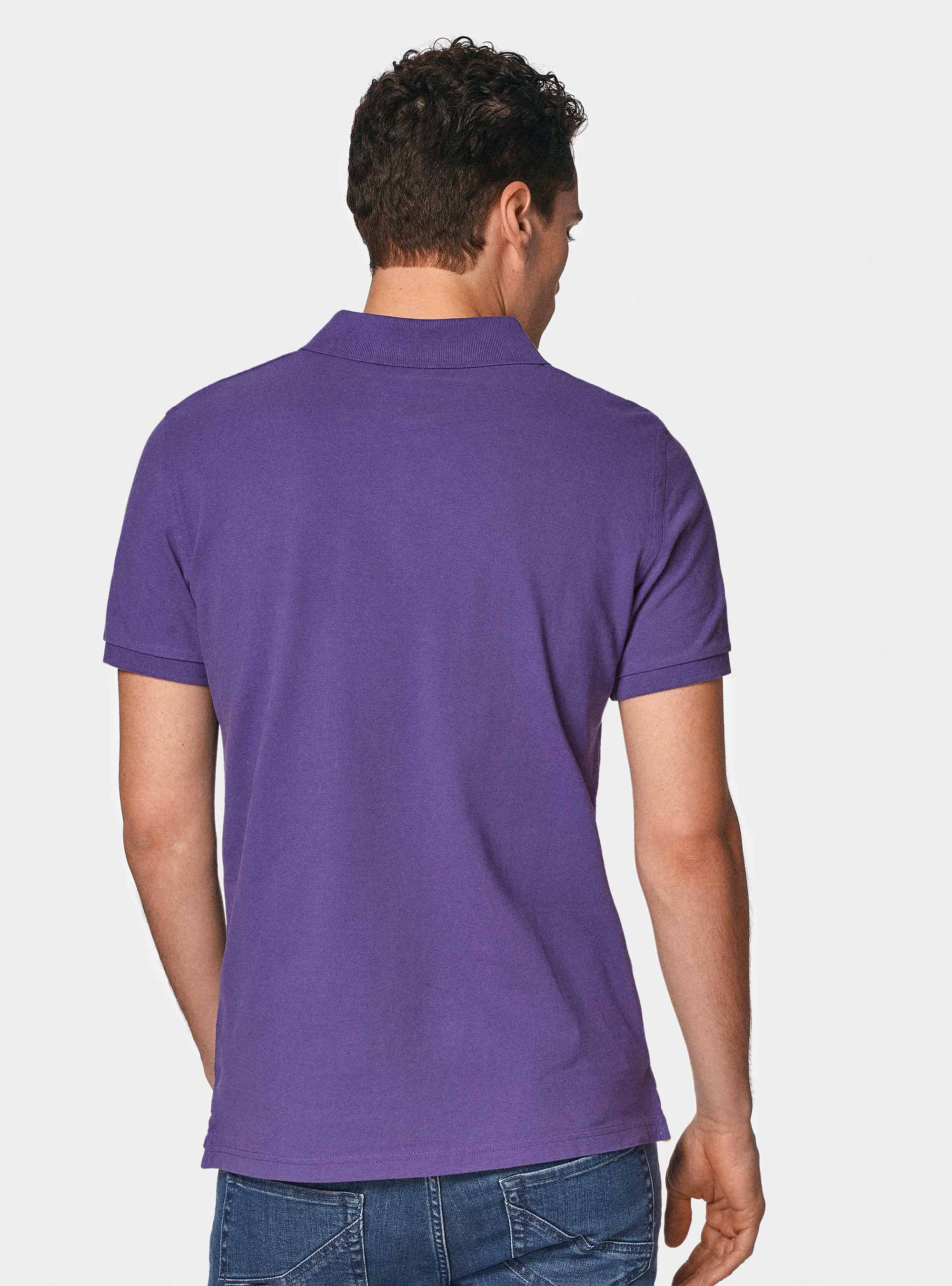 Polo clásico de piqué, VIOLETA CLARO