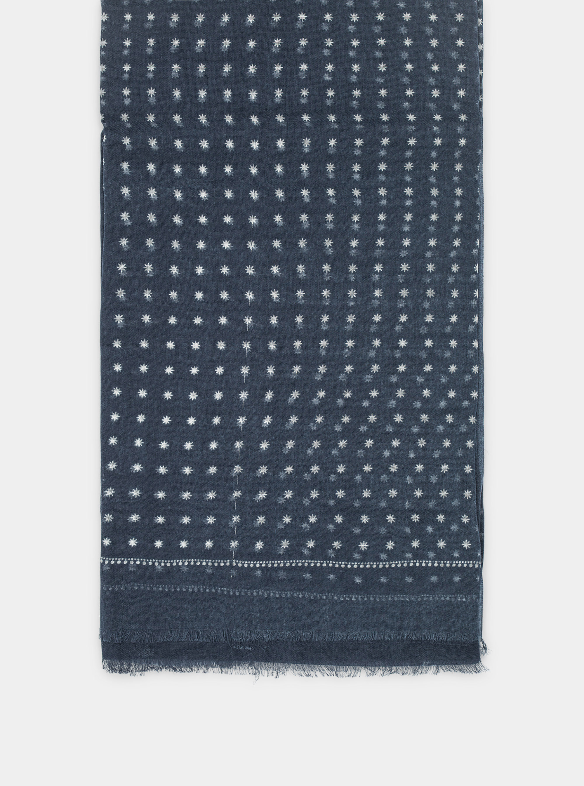 Little flower patterned scarf, BASALT