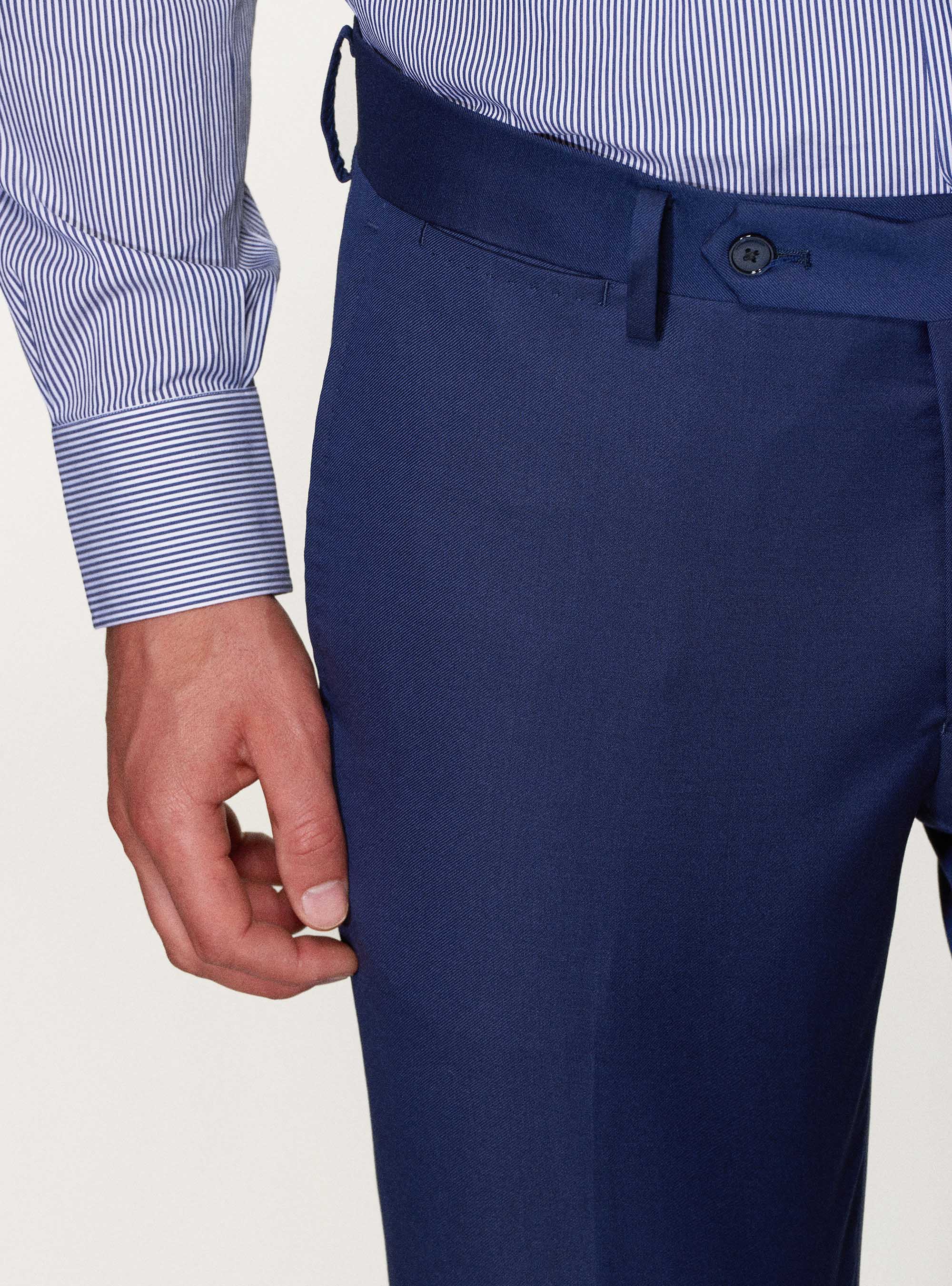 Suit trousers in pure superfine wool 110's Vitale Barberis Canonico, BASALT