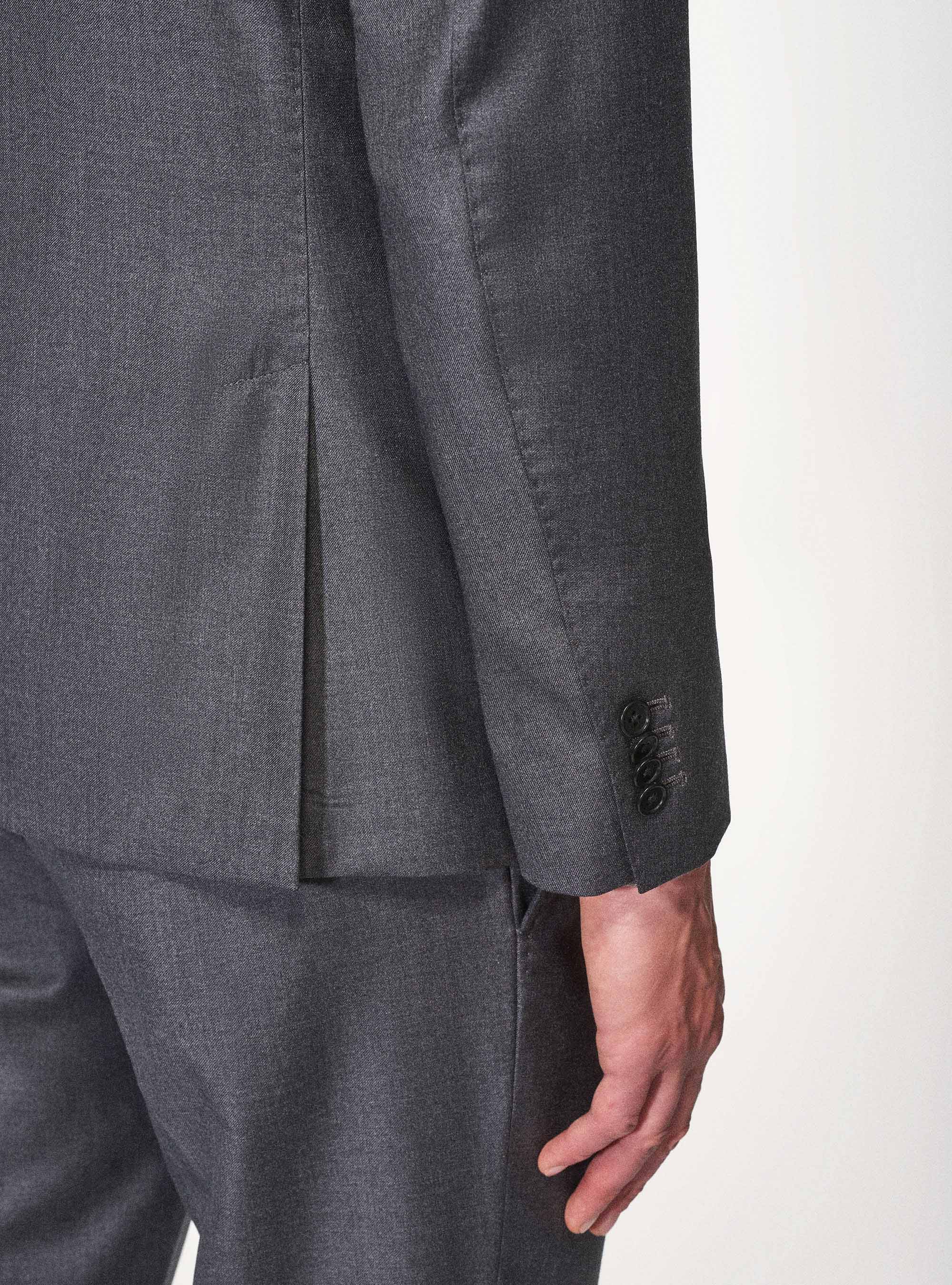 Giacca per abito in pura lana superfine 110's Vitale Barberis Canonico, ASFALTO