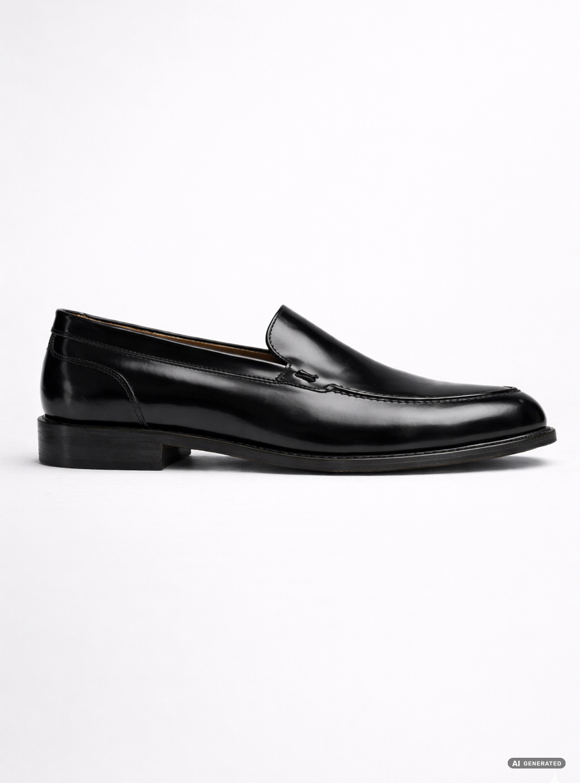 Mocassino in pelle abrasivato, BLACK