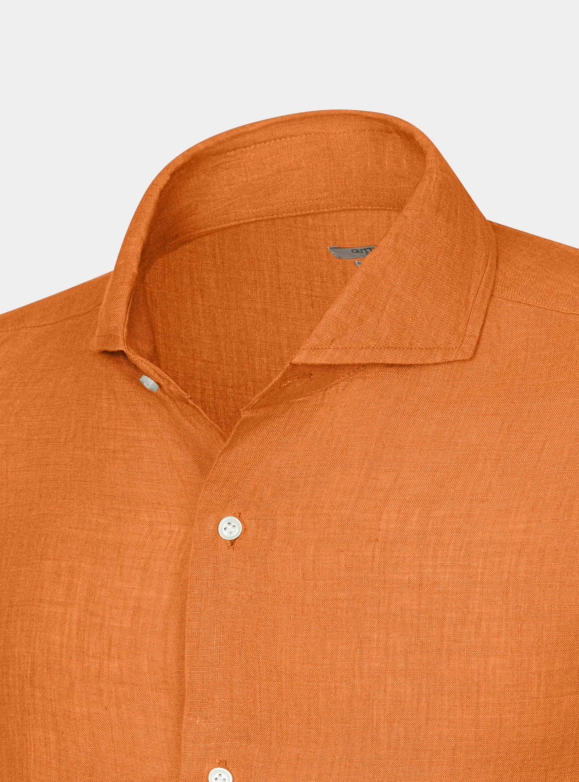 Camisa de cuello franc&eacute;s de lino puro, 0713C ZUCCA