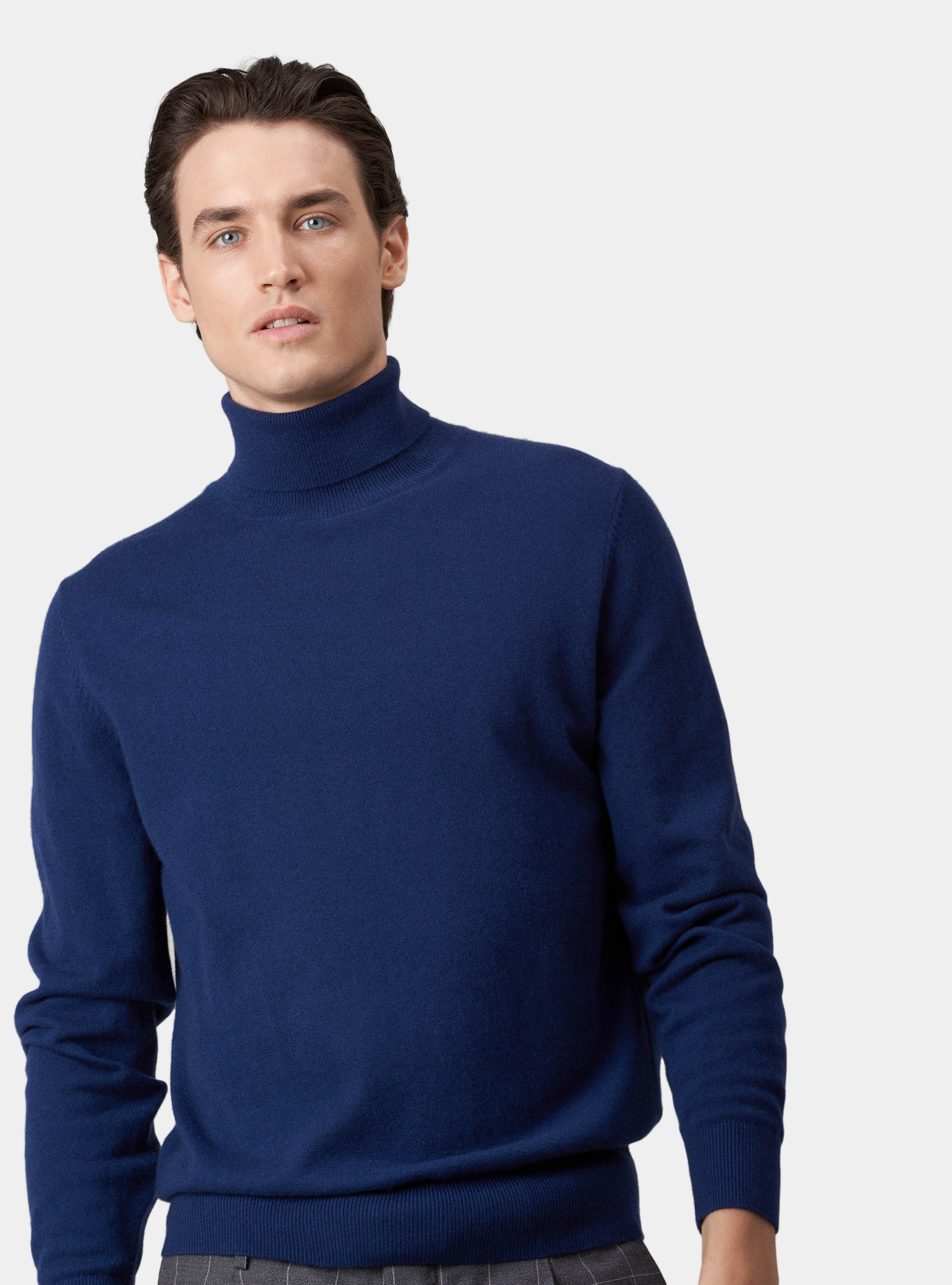 High neck sweater 100% cashmere, BASALT