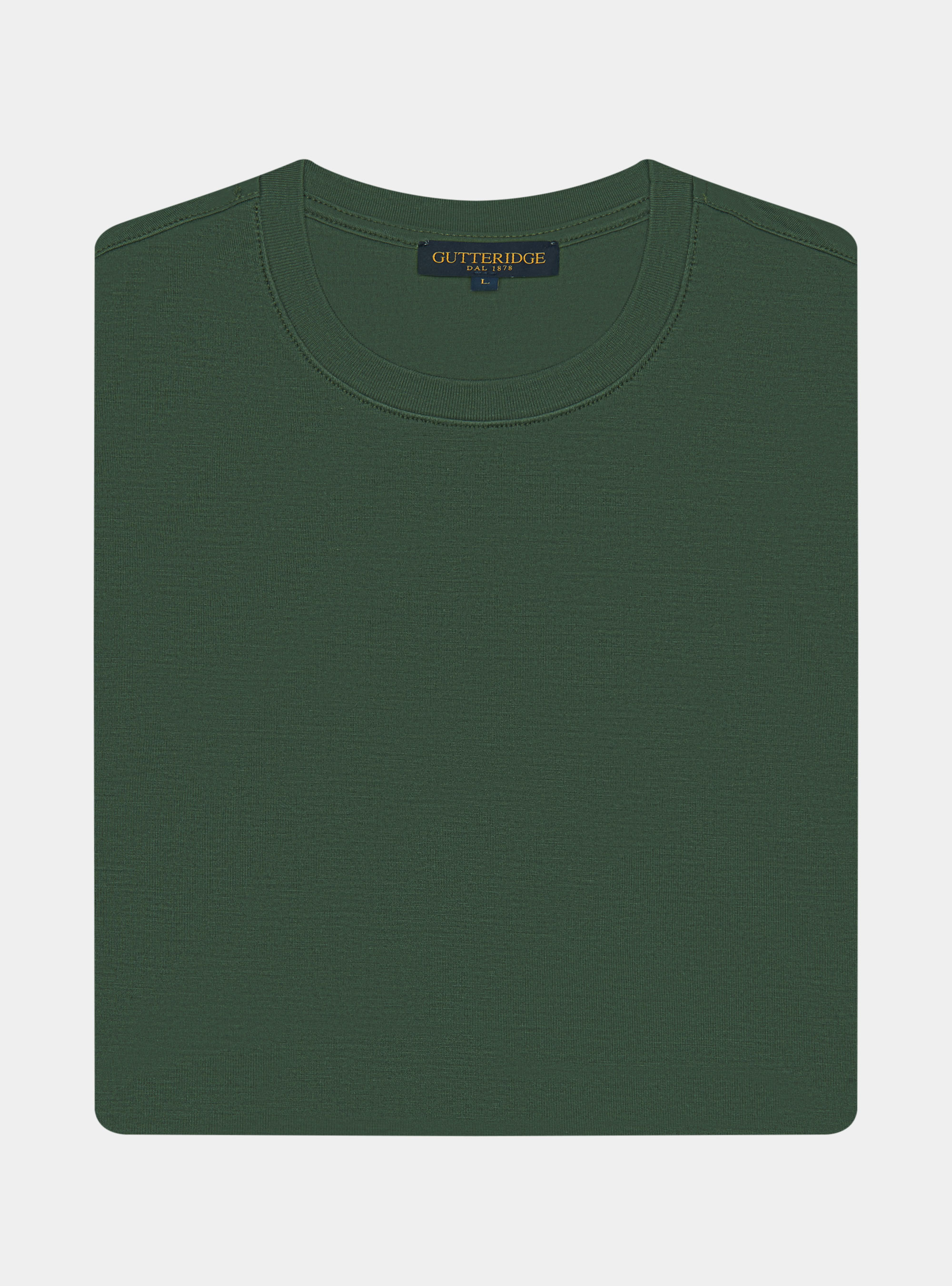 T-shirt mezza manica in filo di scozia, VERDE
