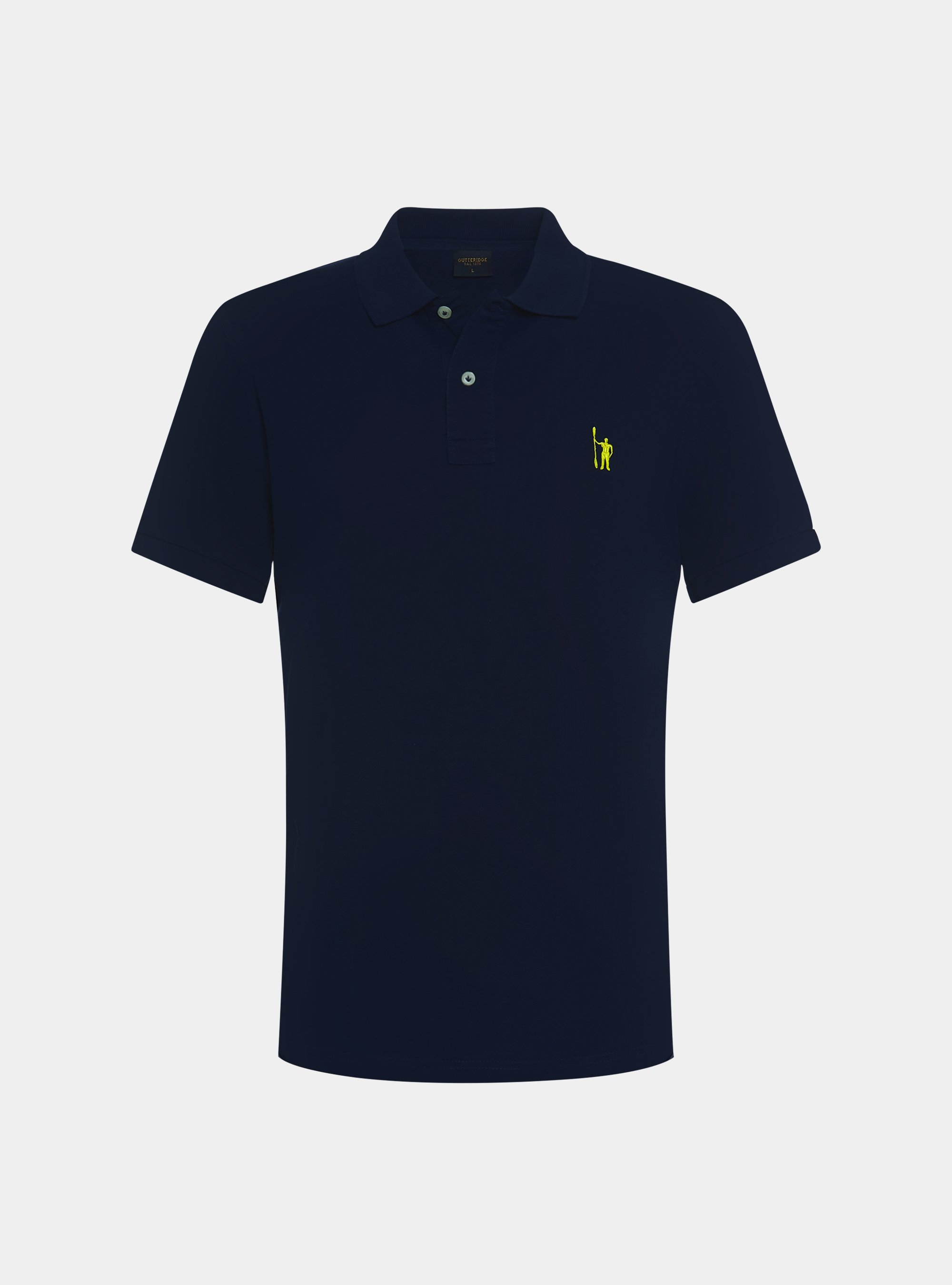 Polo in piquet con ricamo, BLU