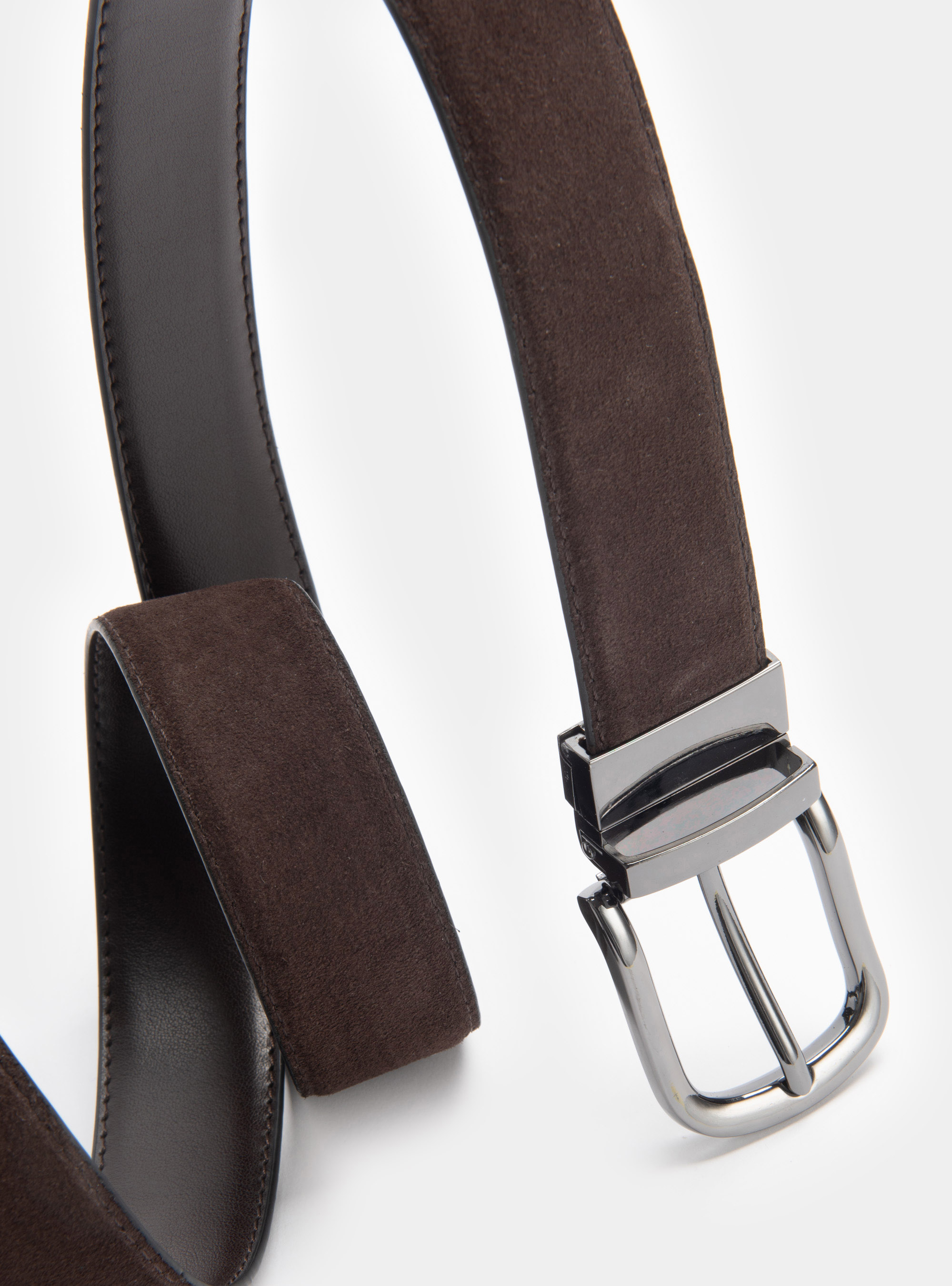 Cintura double face in suede, FANGO