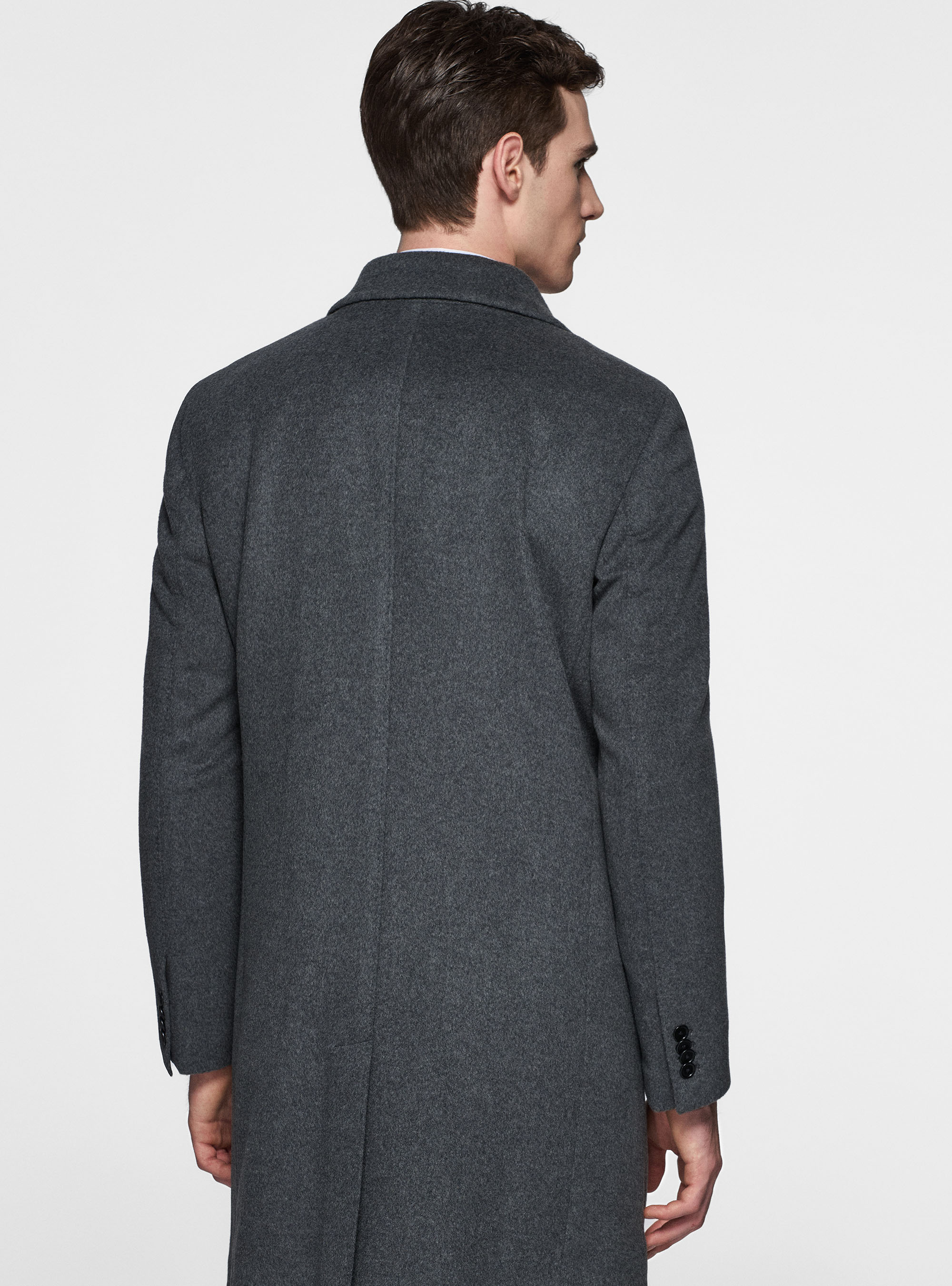 Cappotto in lana e cashmere, ASFALTO