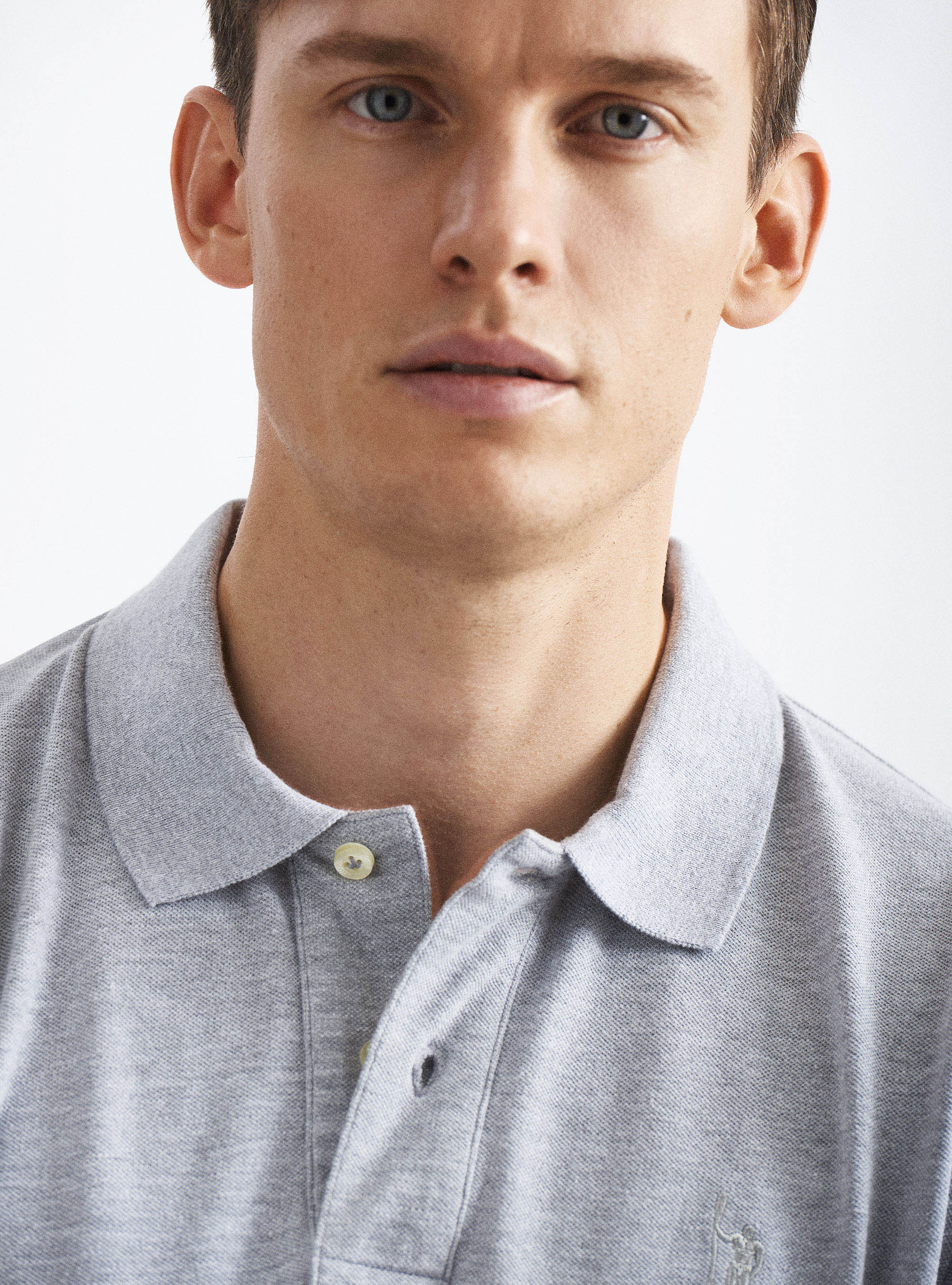 Classic pique polo shirt, GREY