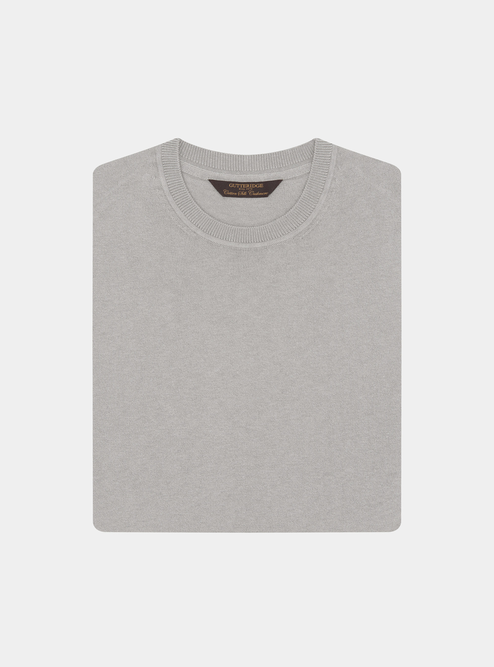 Maglia girocollo in cotone seta e cashmere, PERLA 0178C