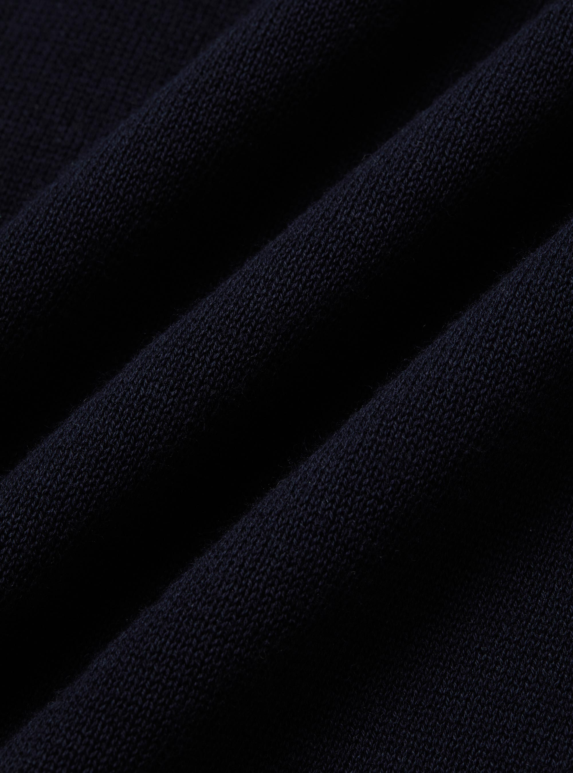 Polo de punto de algodón extrafino, AZUL MARINO