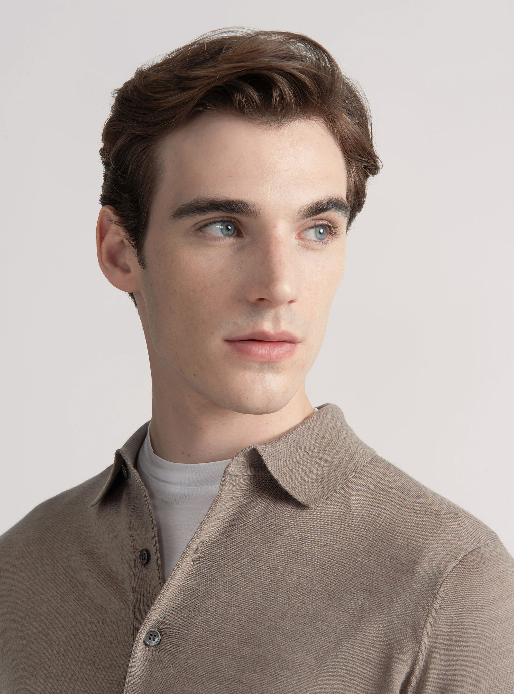 Polo de lana merina extrafina, BARRO