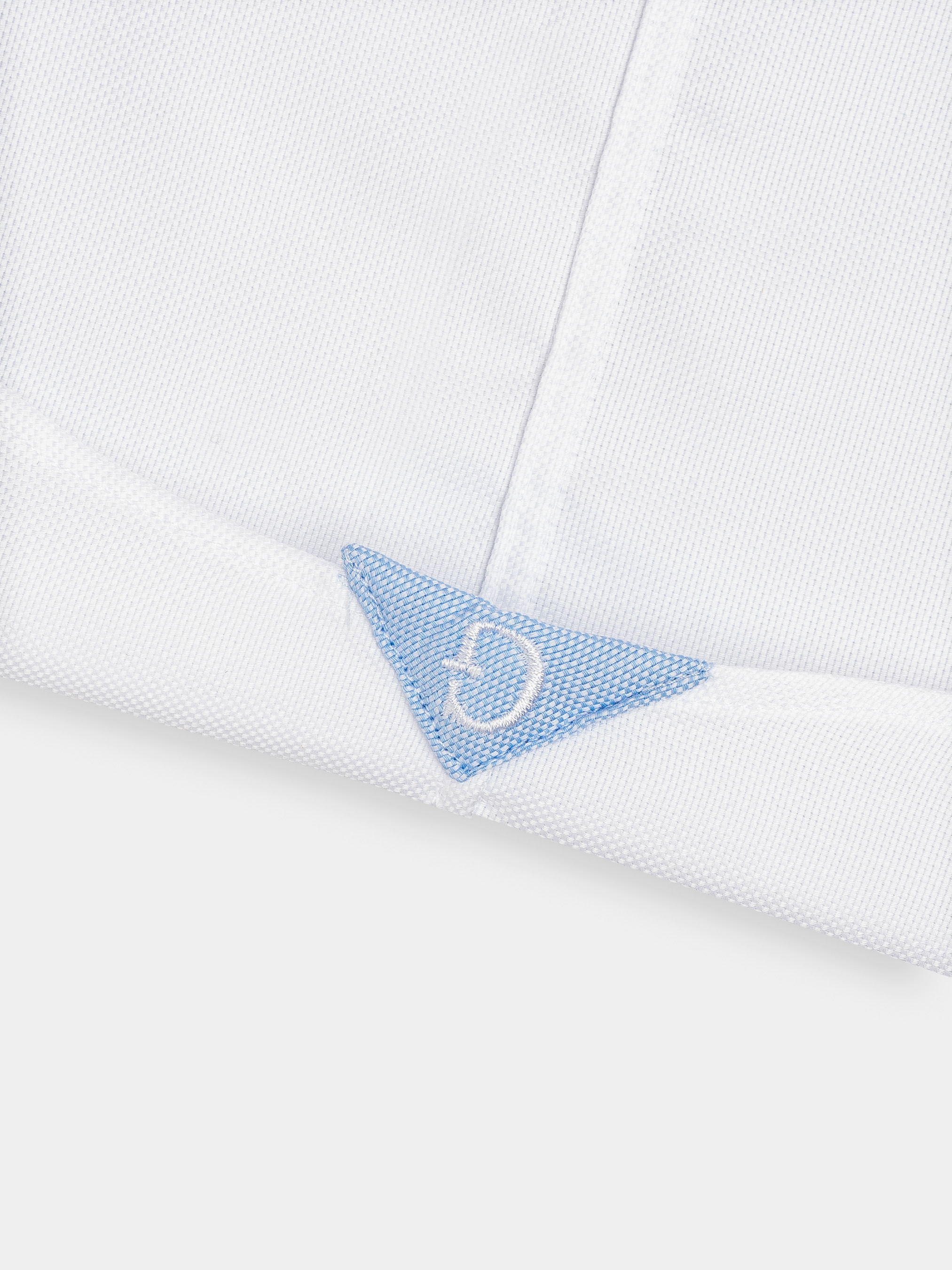 Camicia collo francese in oxford di cotone, BIANCO