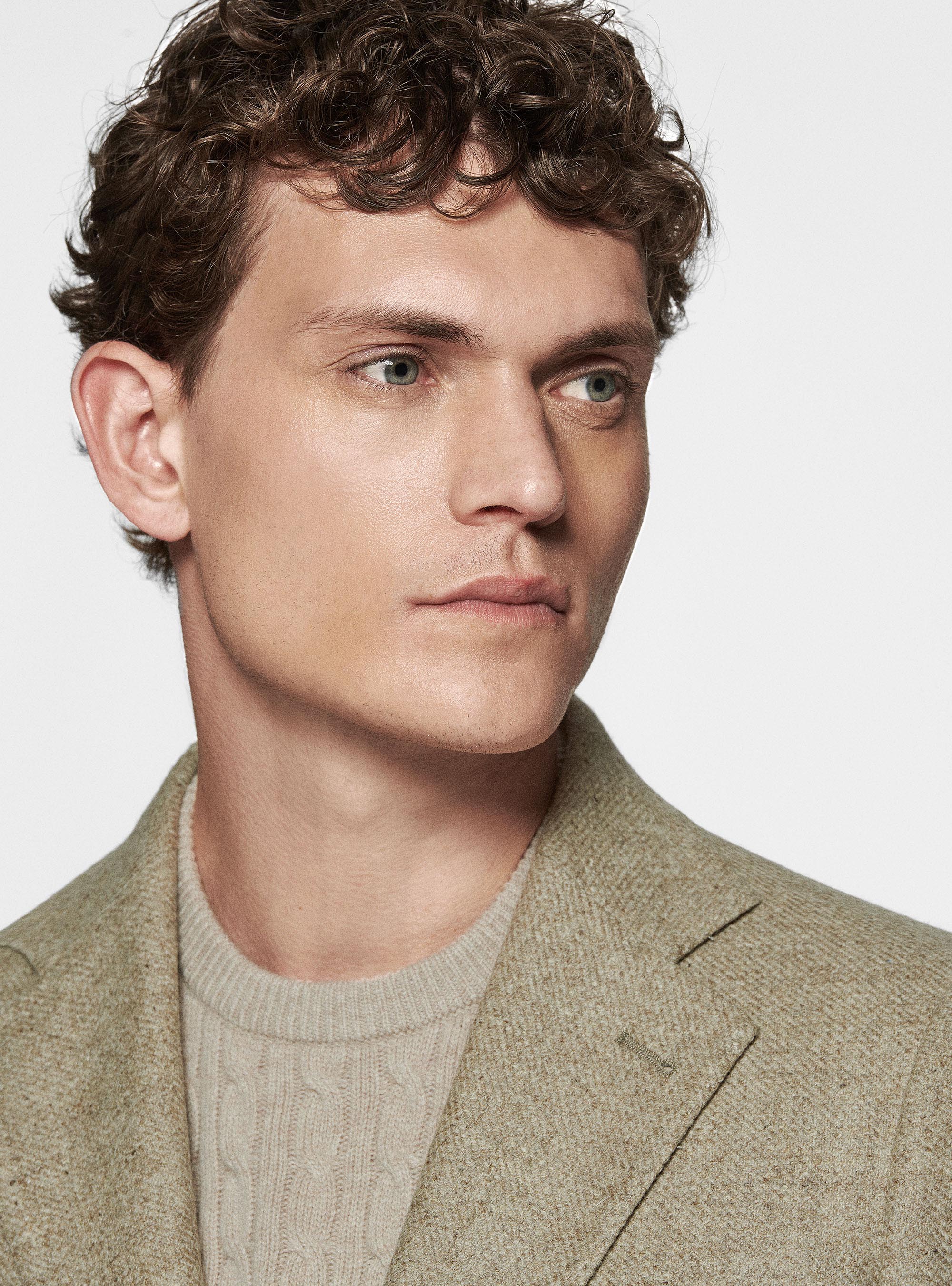 Lanificio di Pray cashmere wool blazer, SAND