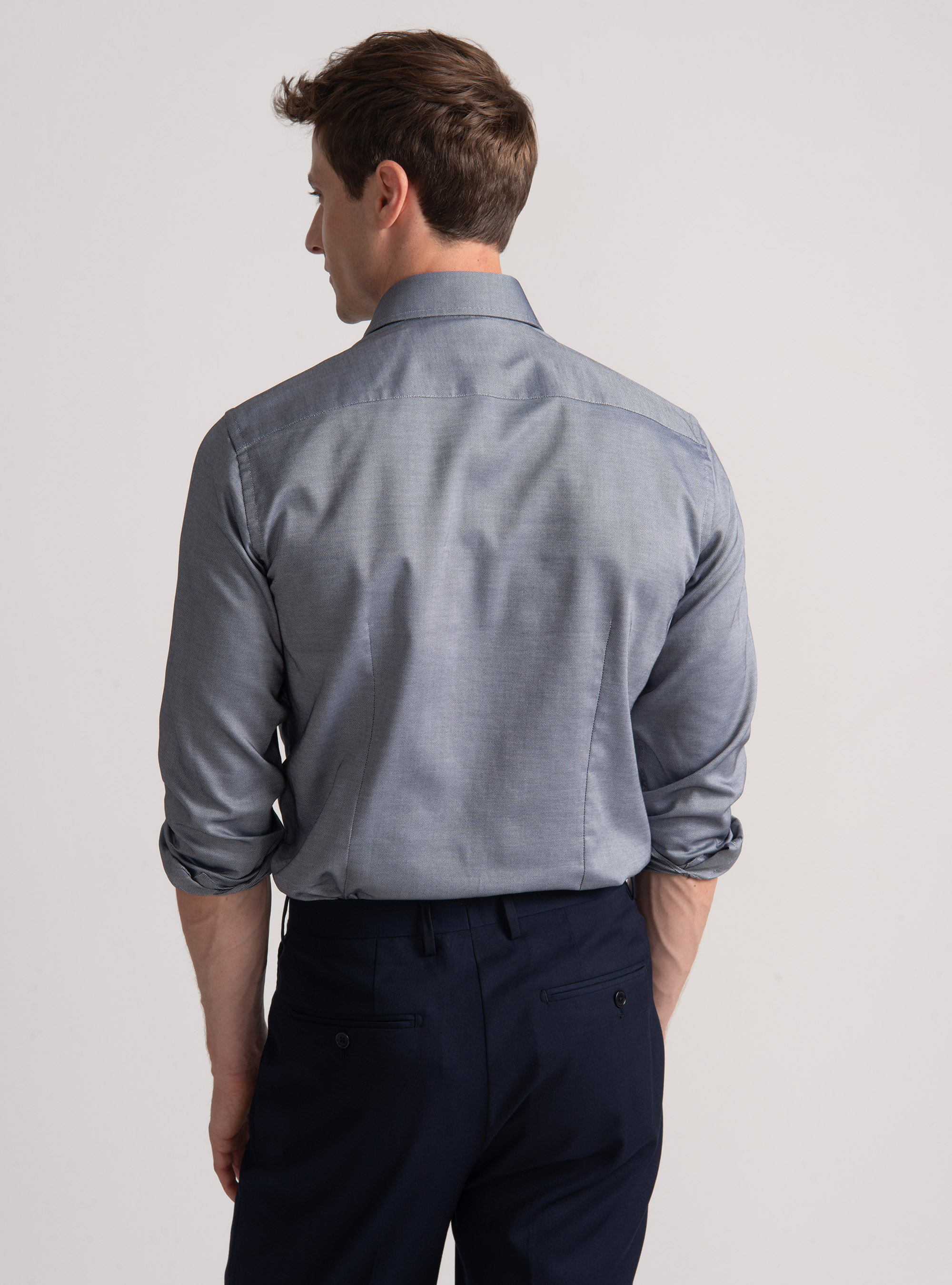 Camicia in cotone oxford, BLU NAVY