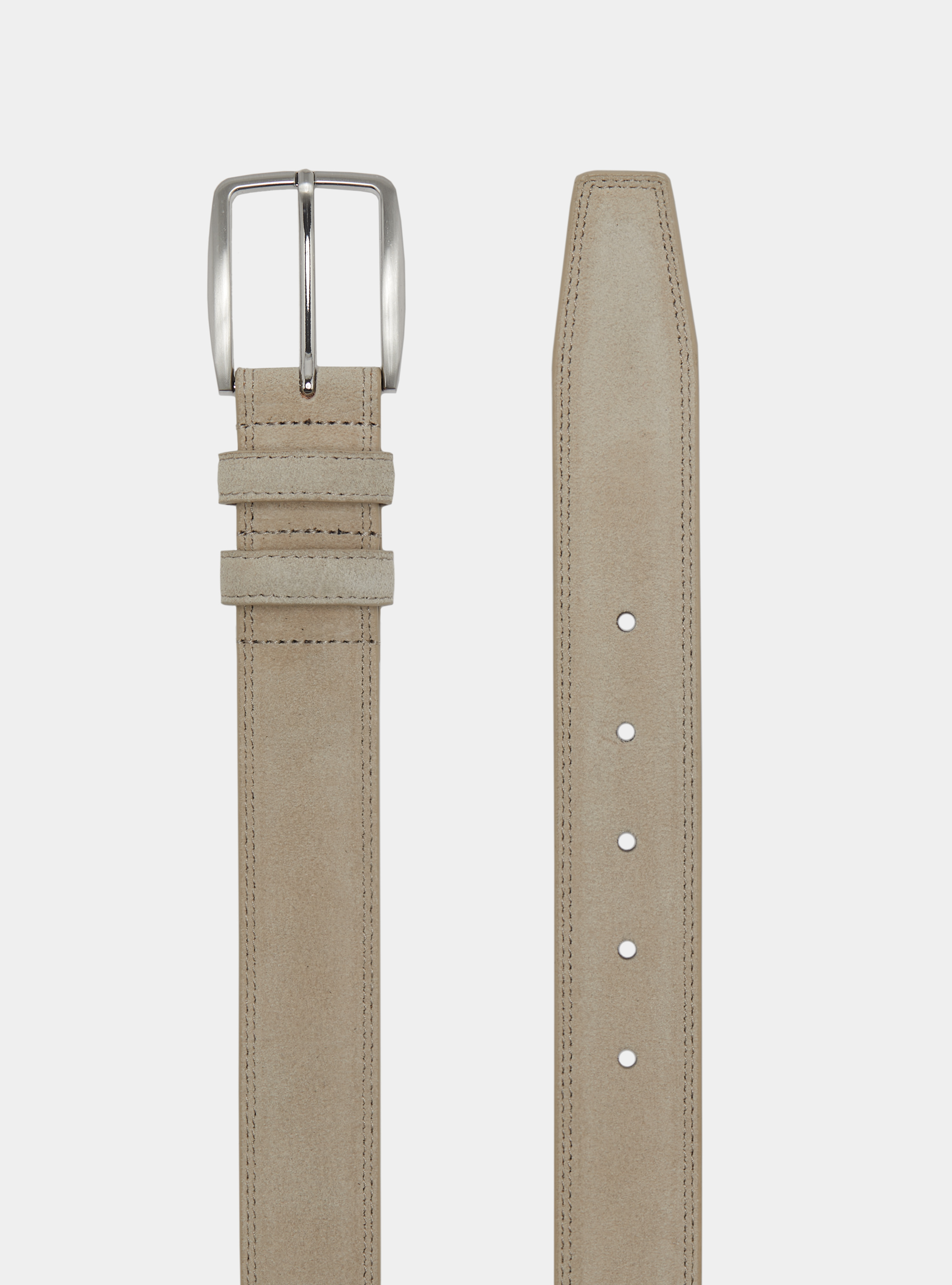 Suede belt, ECRU