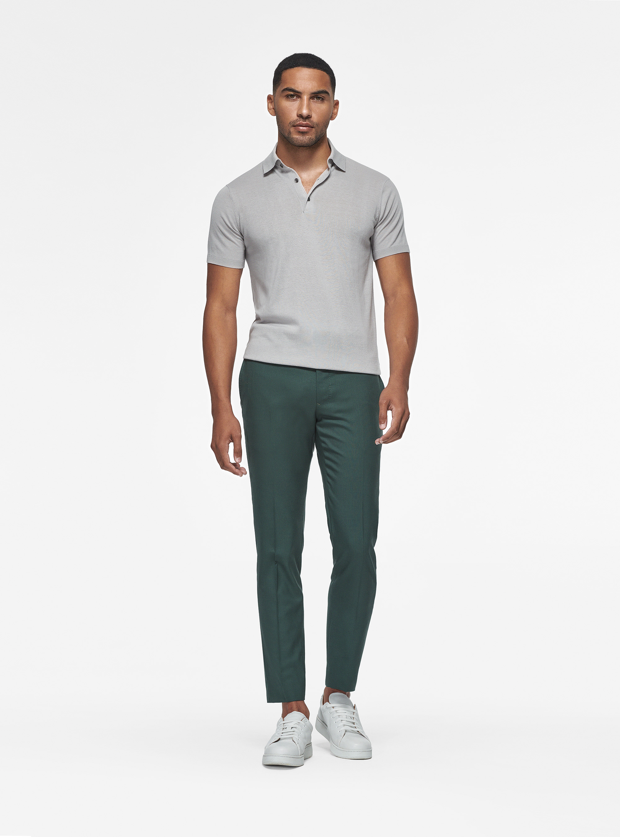 Polo en coton et soie, PERLA 0178C