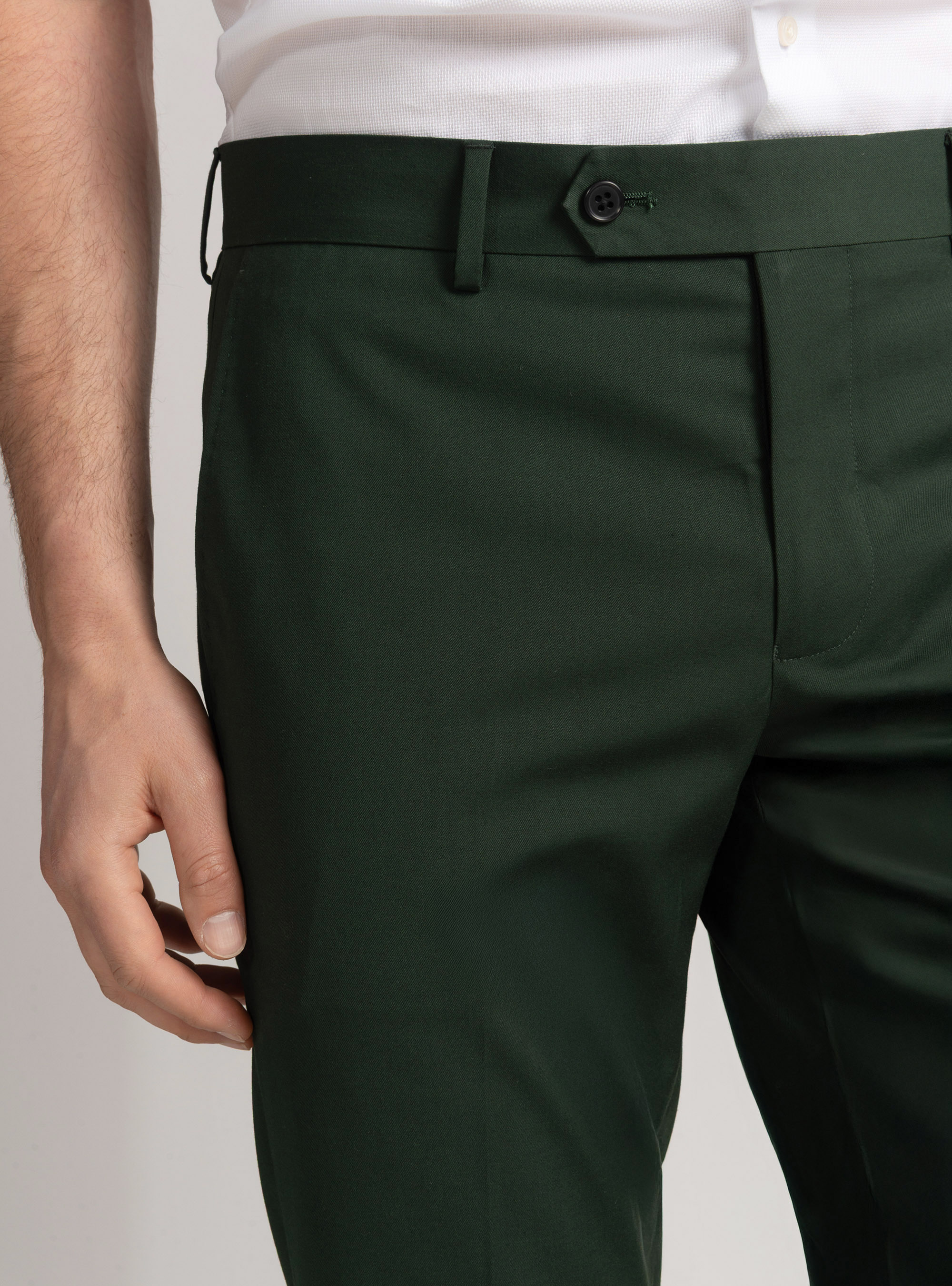 Pantaloni per abito slim fit, VERDE