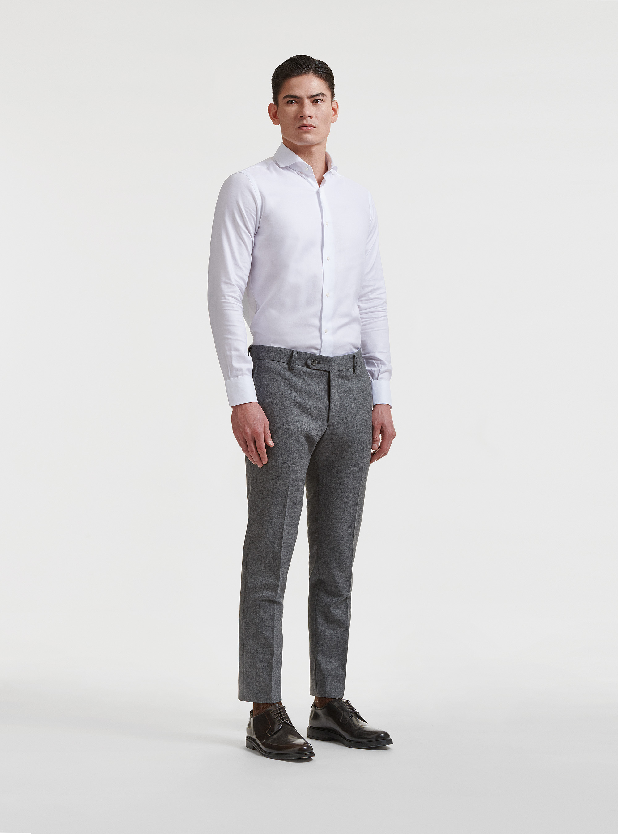 Pantaloni per abito in pura lana Vitale Barberis Canonico, GRIGIO CHIARO