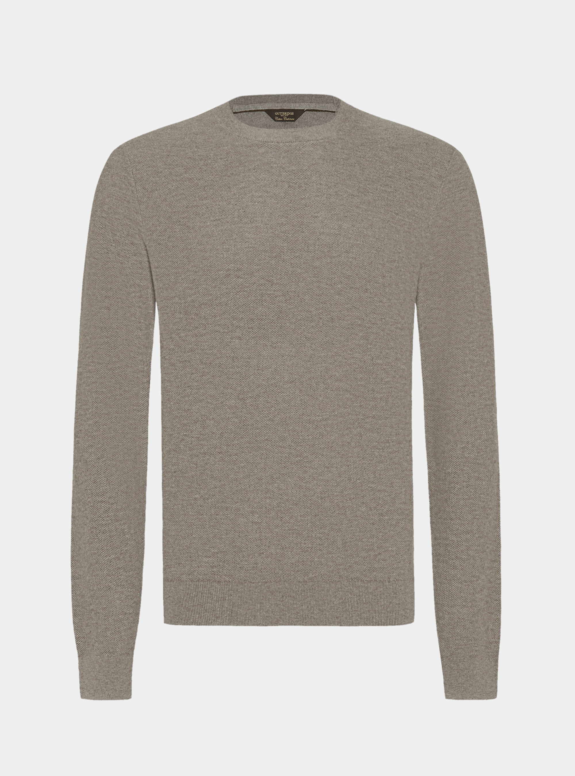 Trikot mit Rundhalsausschnitt aus Baumwolle und Kaschmir mit Wabenmuster, FANGO 0569C