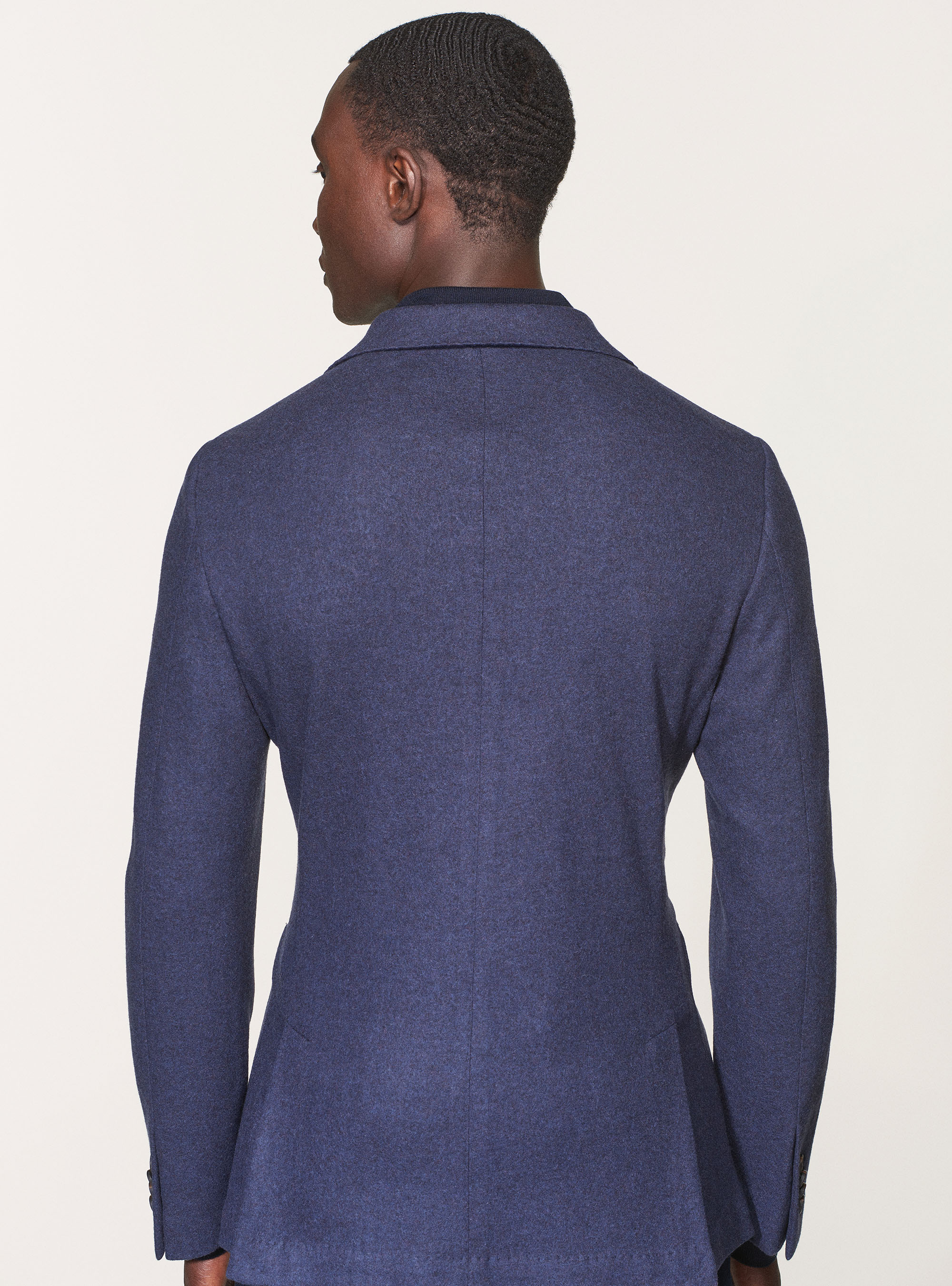 Giacca in jersey di lana, BLU NAVY