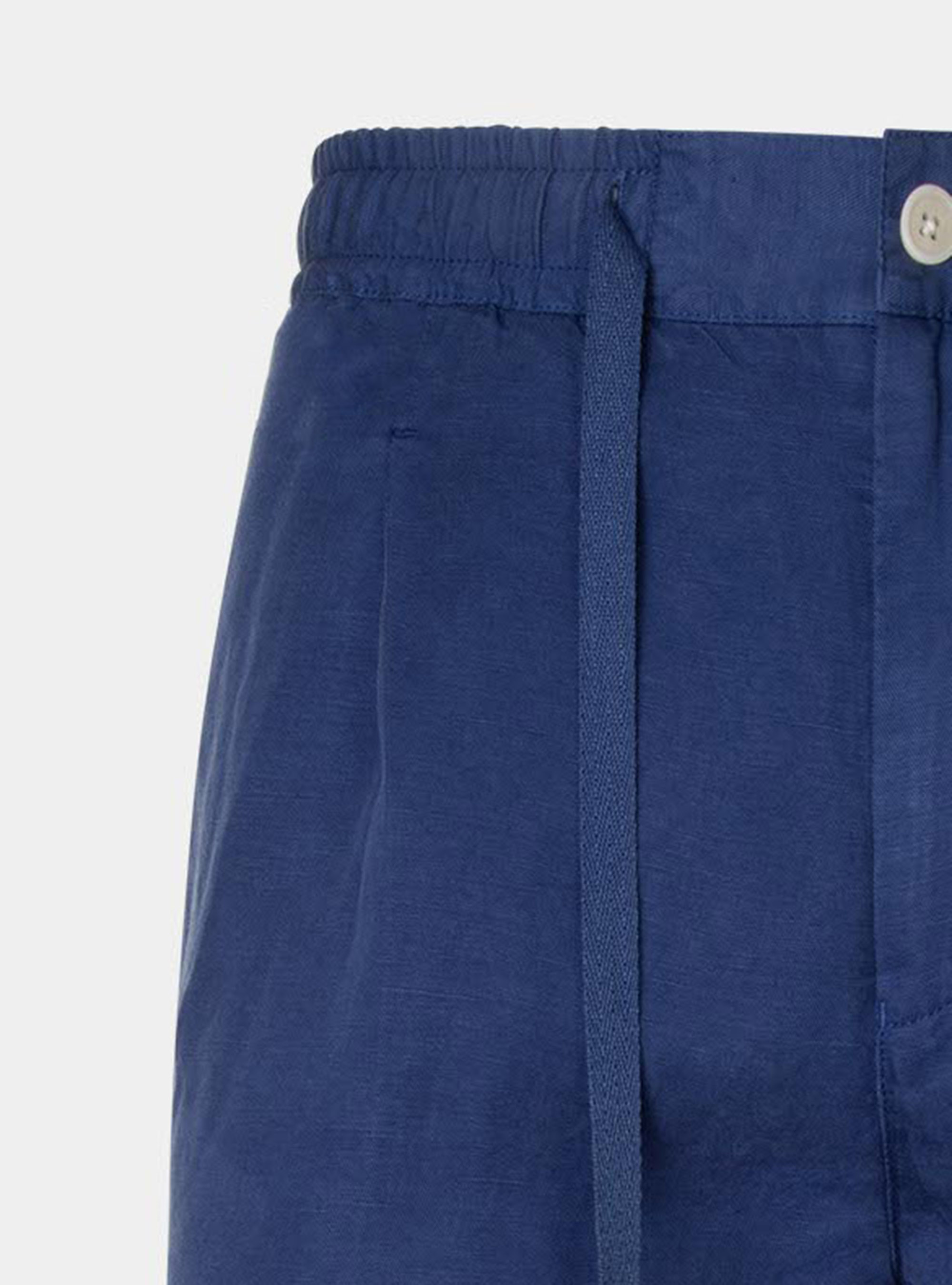 Bermudas teñidas con cordones, AZUL MEDIO